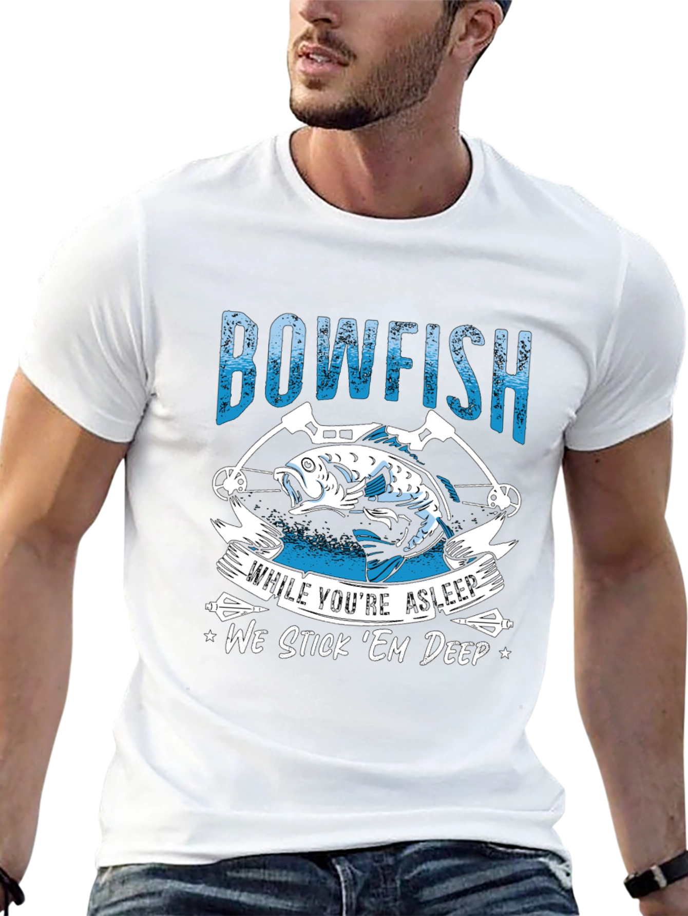 Bowfishing T-Shirt - We Stick Em Deep