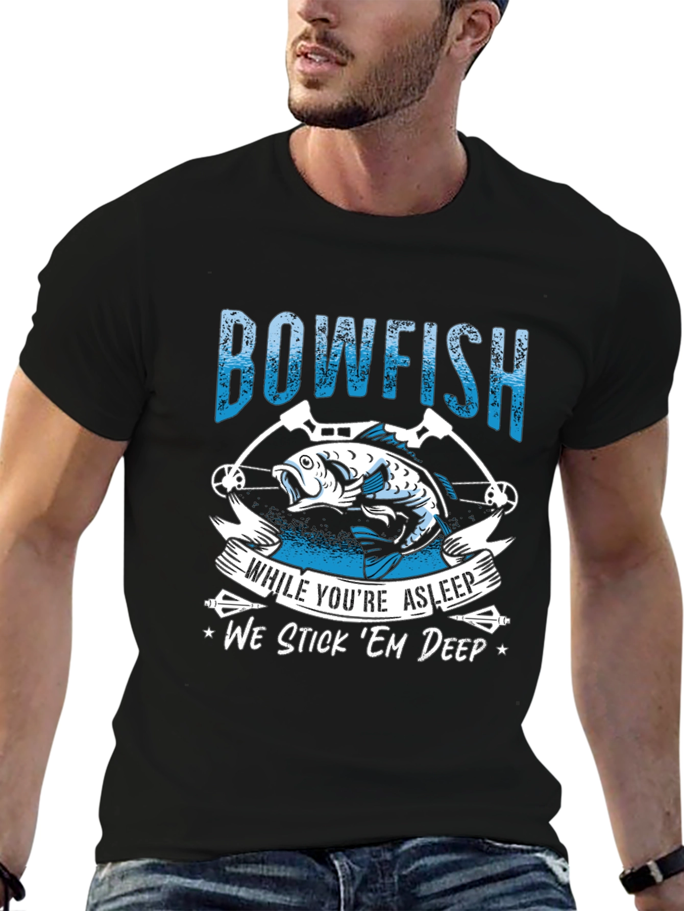 Bowfishing T-Shirt - We Stick Em Deep