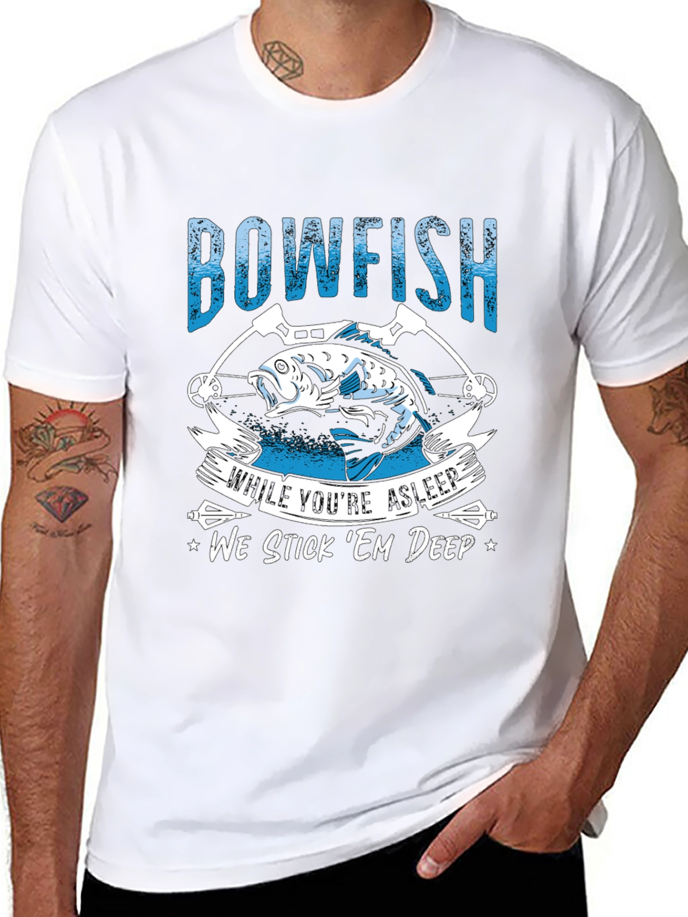 Bowfishing T-Shirt - We Stick Em Deep