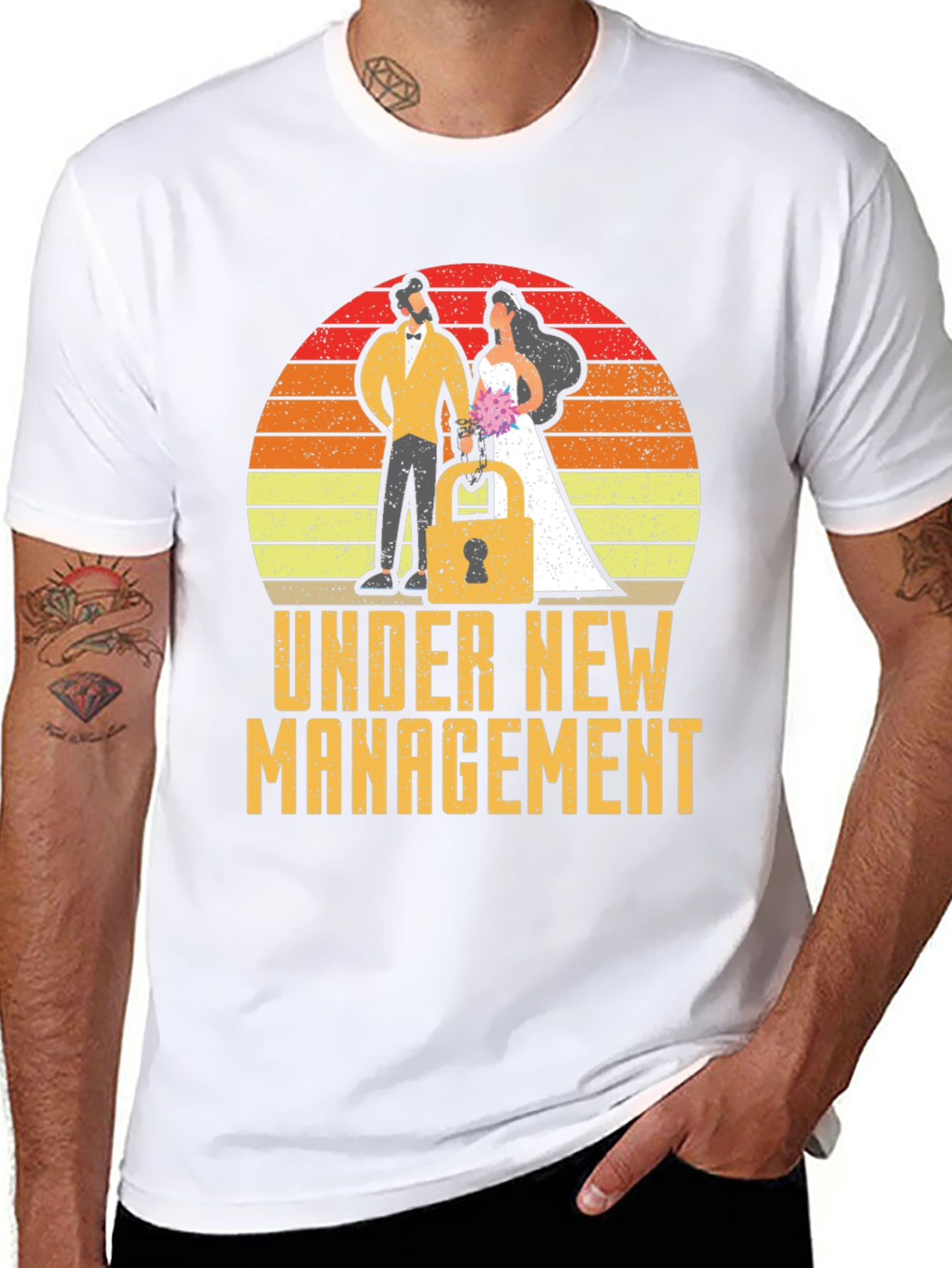 Under New Management Funny Wedding Tee