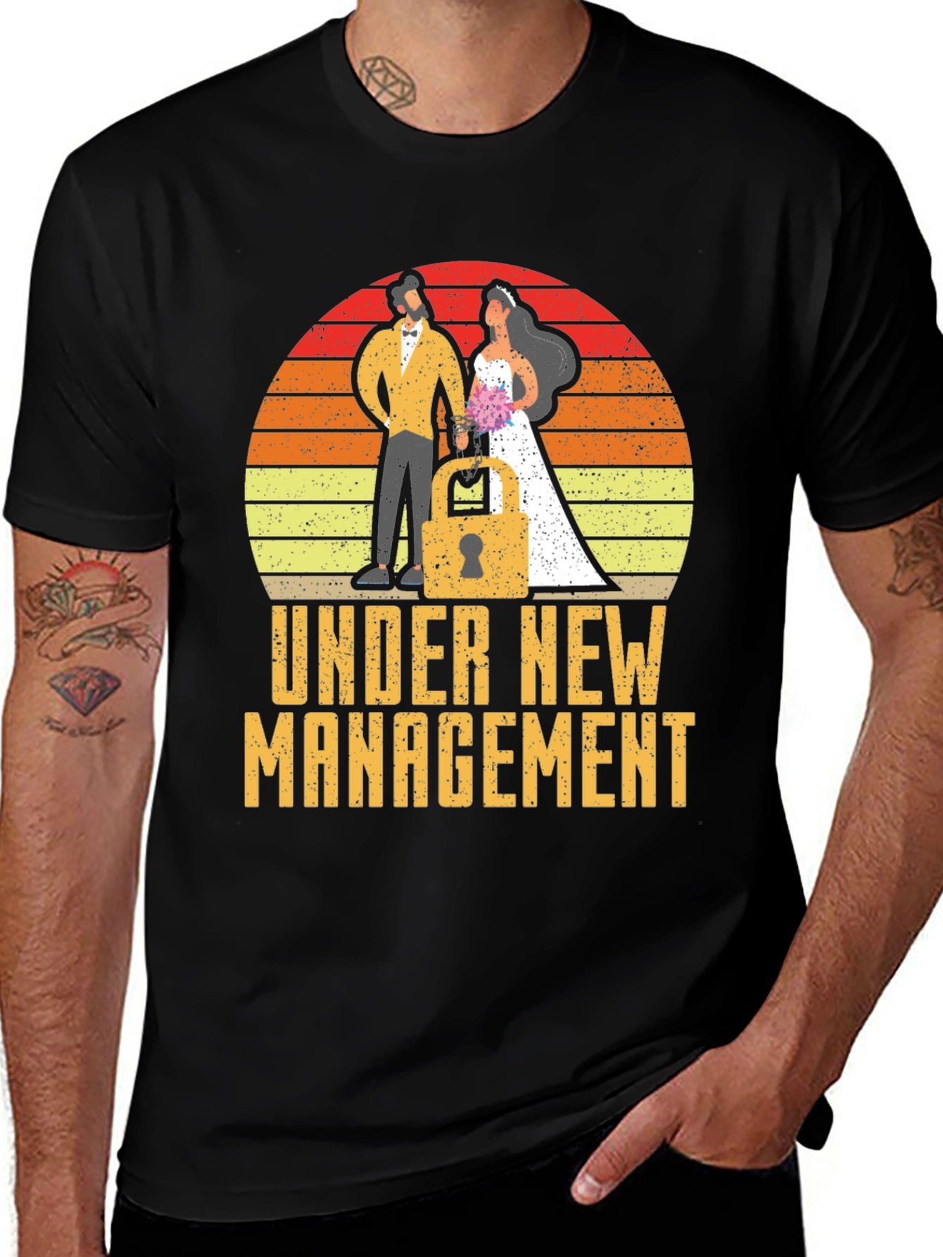 Under New Management Funny Wedding Tee
