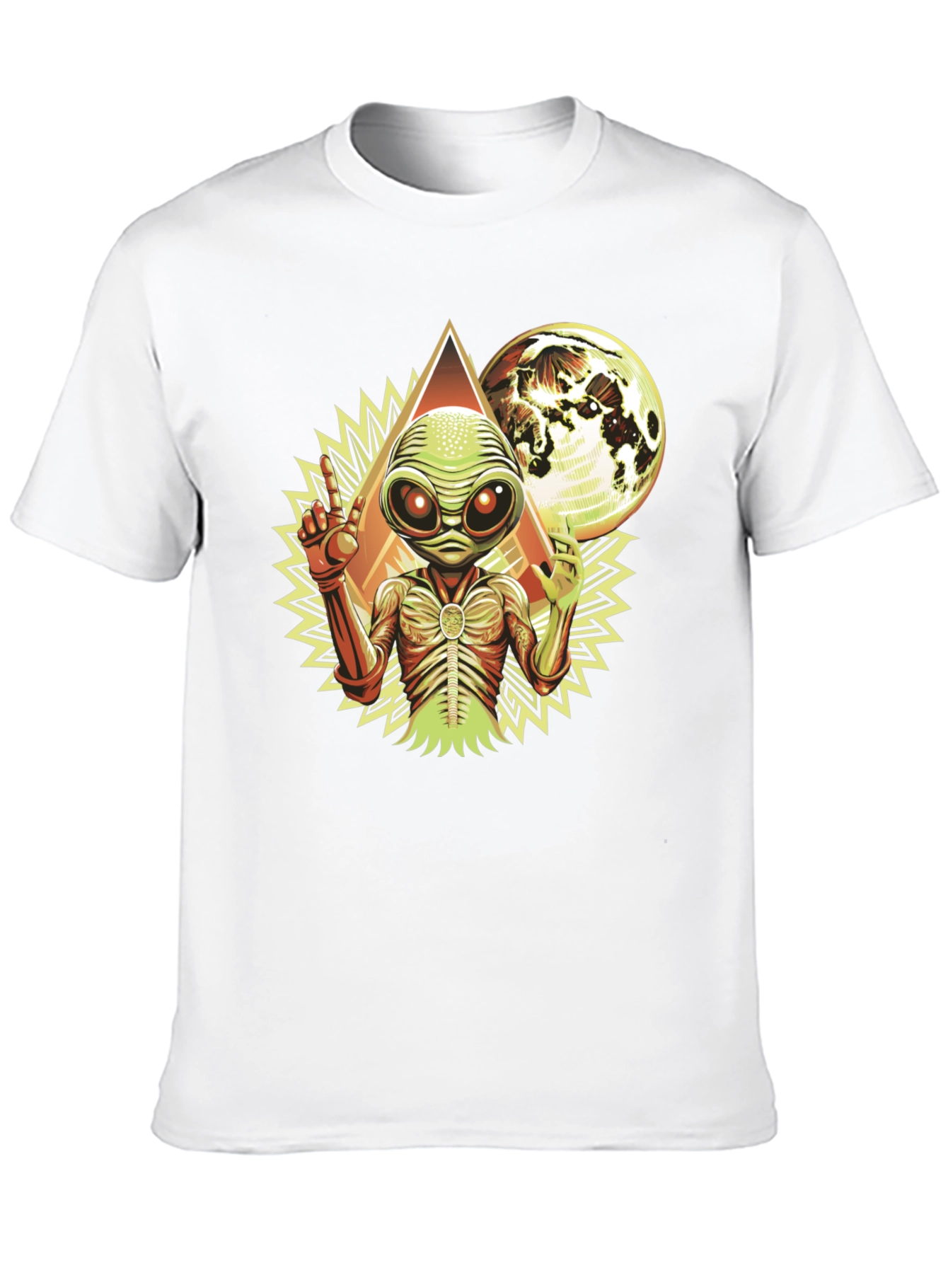 Alien Graphic Tee - Black Cotton Blend