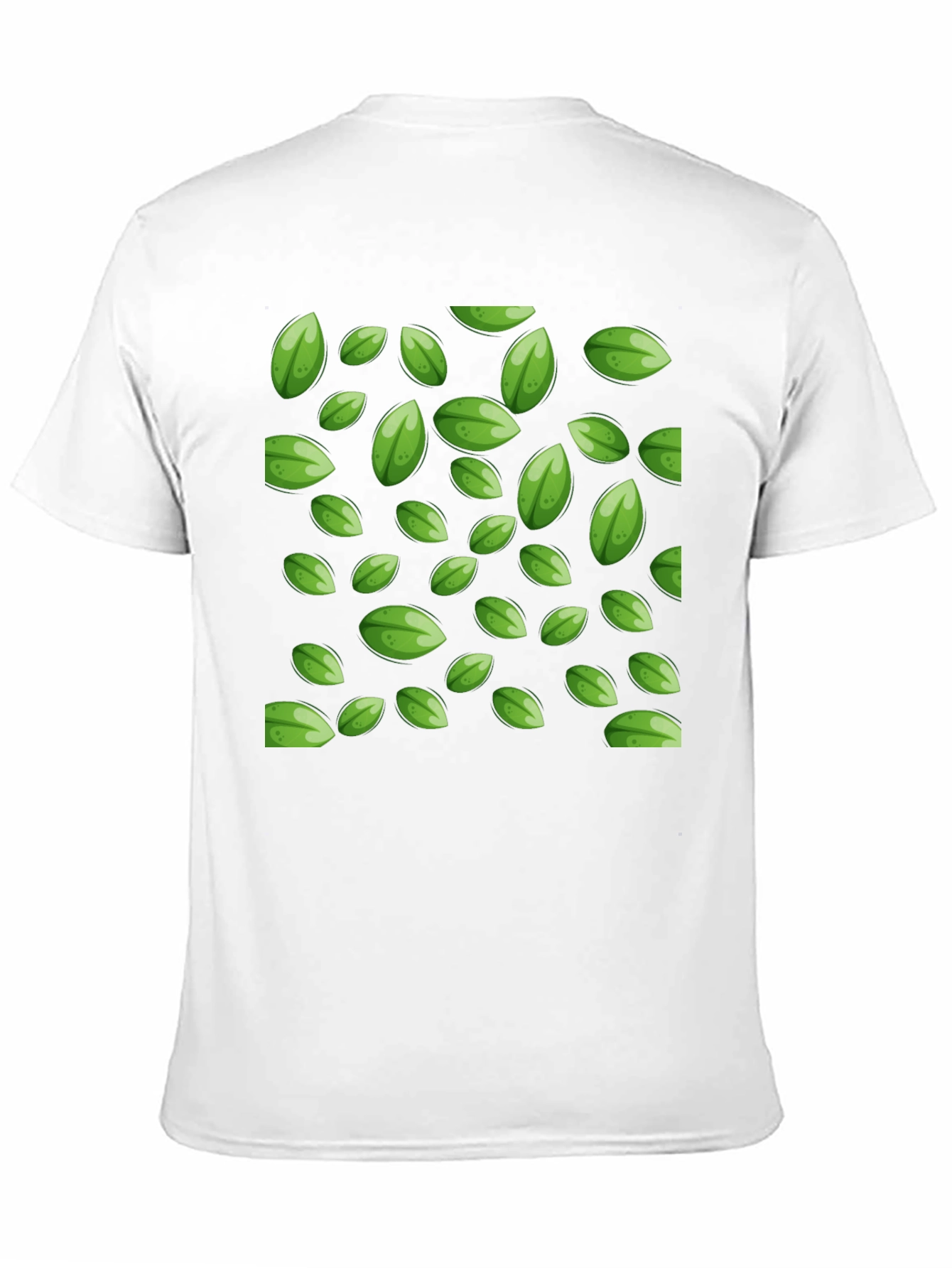 Leaf Pattern Black T-Shirt