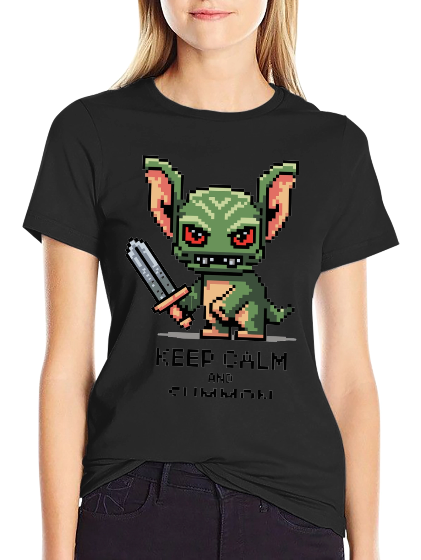 Keep Calm and Summon Pixel Art T-Shirt