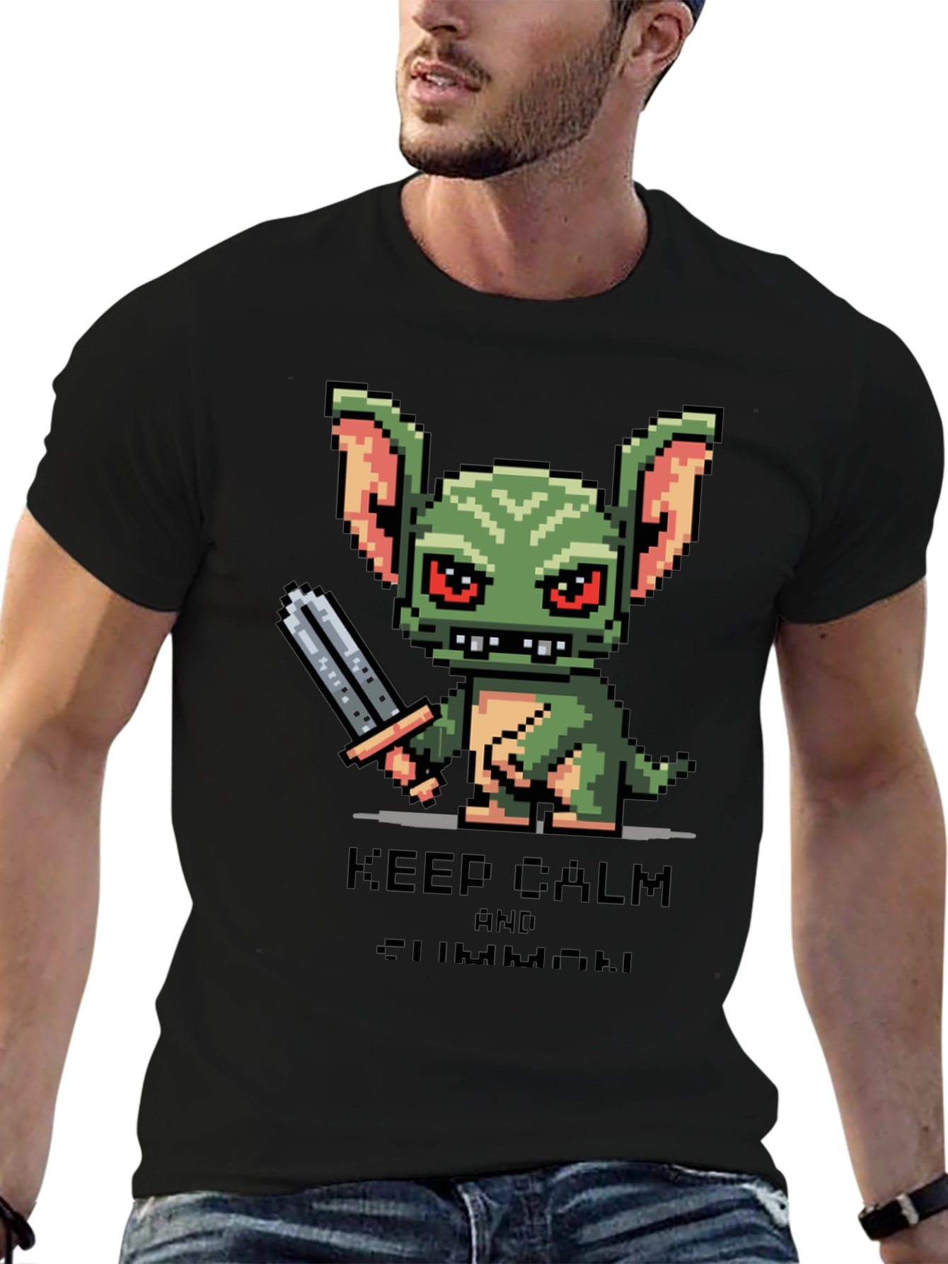 Keep Calm and Summon Pixel Art T-Shirt