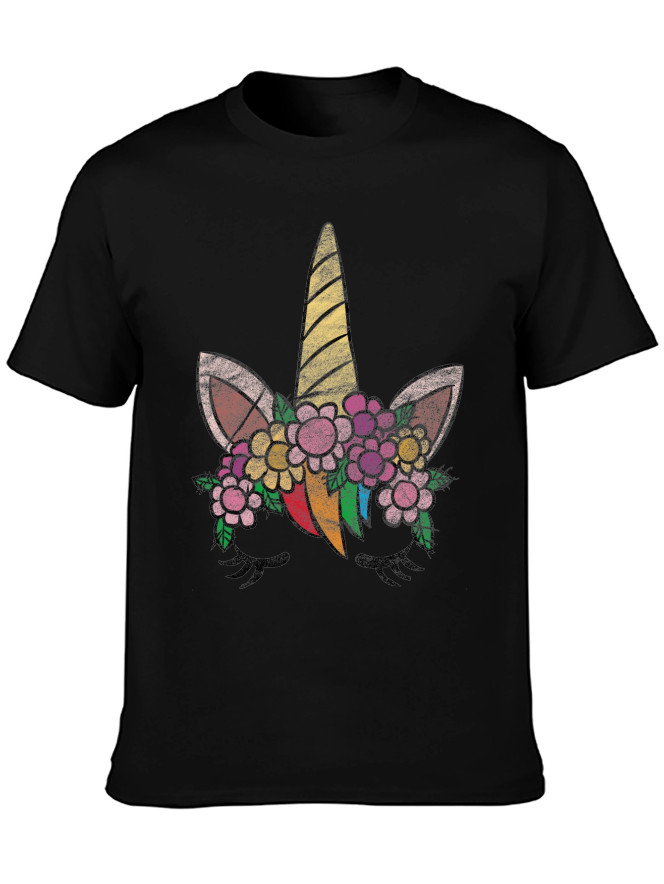 Unicorn Flower Graphic T-Shirt