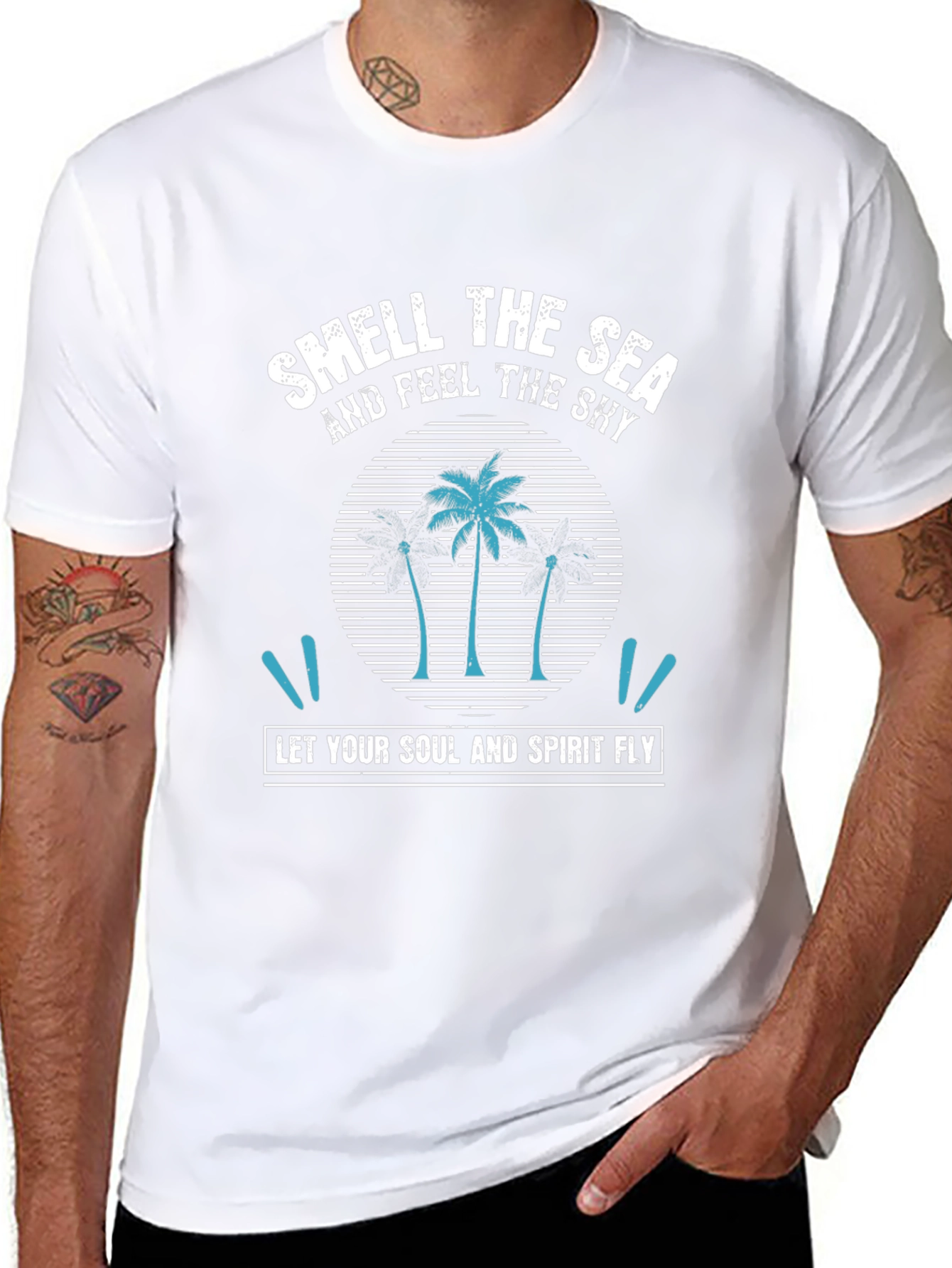 Smell the Sea Graphic Tee - Tropical Vibes