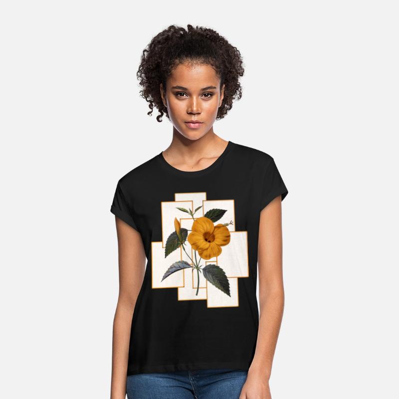 Yellow Hibiscus Flower With Golden Rectangle