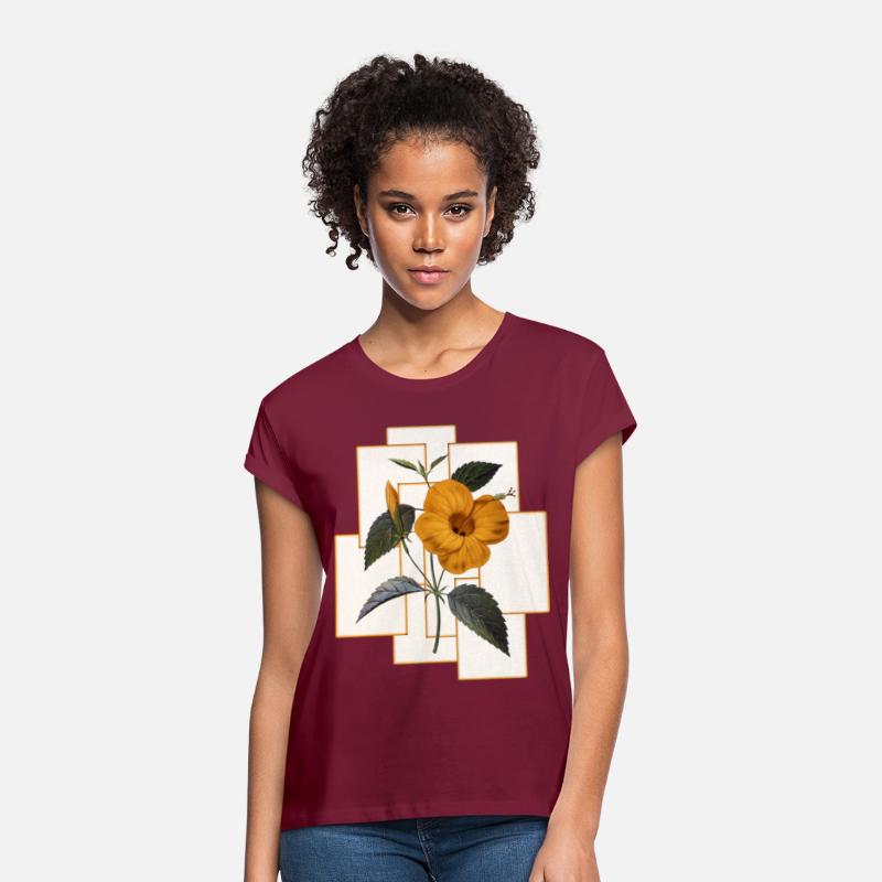 Yellow Hibiscus Flower With Golden Rectangle