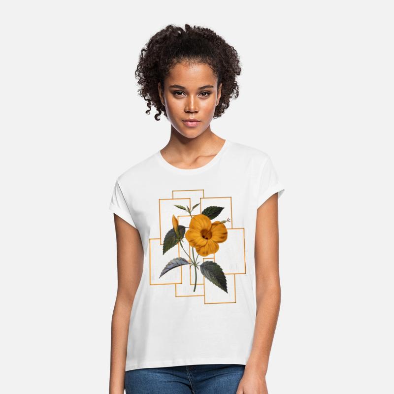 Yellow Hibiscus Flower With Golden Rectangle