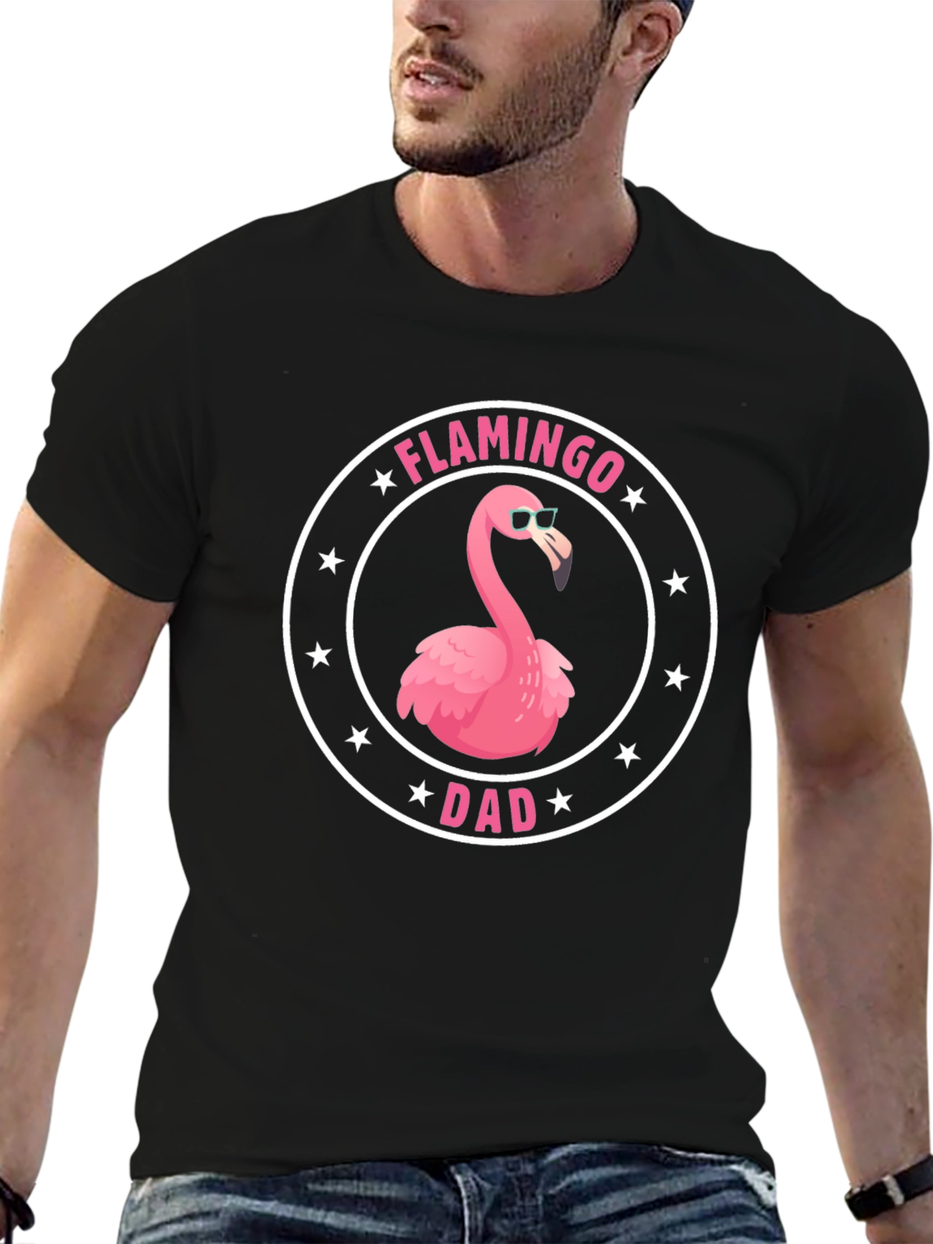 Flamingo Dad T-Shirt - Cool Summer Tee
