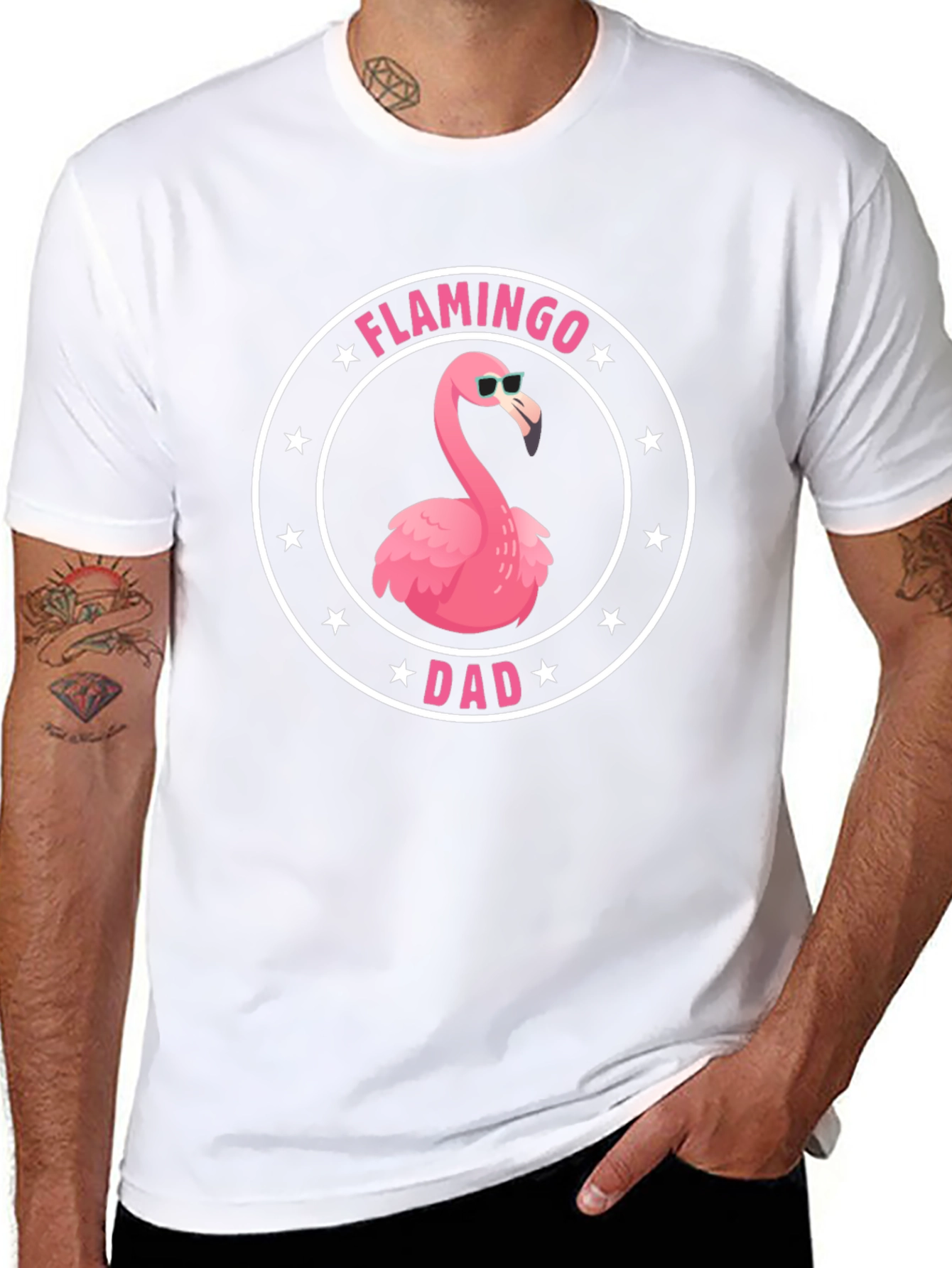 Flamingo Dad T-Shirt - Cool Summer Tee