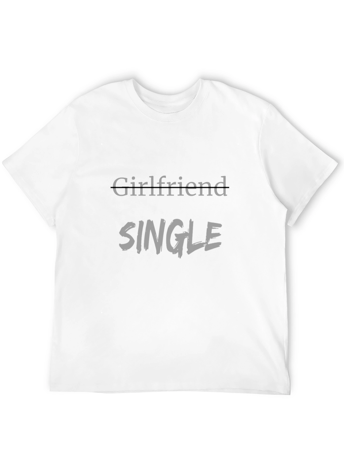Single Graphic Tee - Black Crew Neck T-Shirt