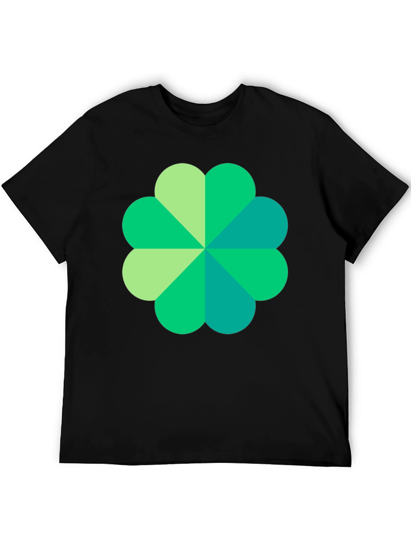 Shamrock Graphic Black T-Shirt Lucky Style