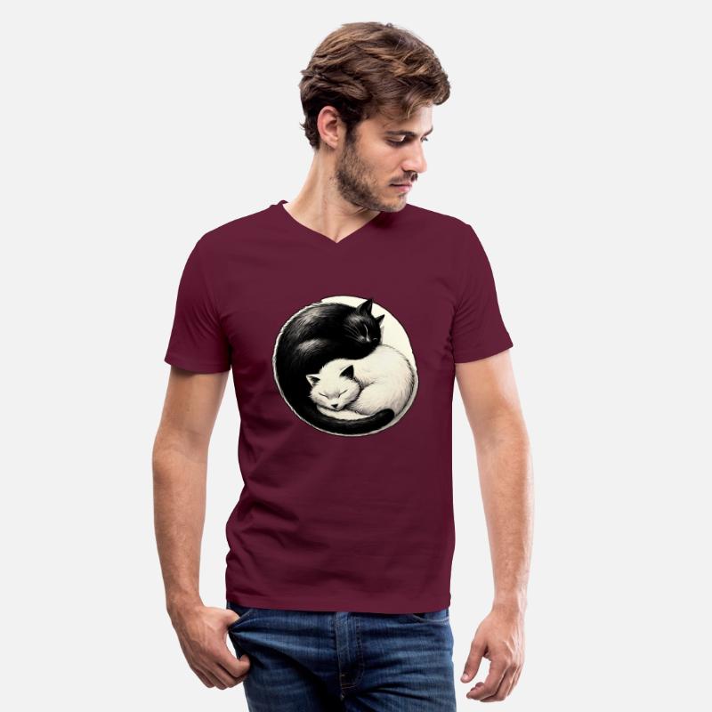 Yin and yang cats sleeping