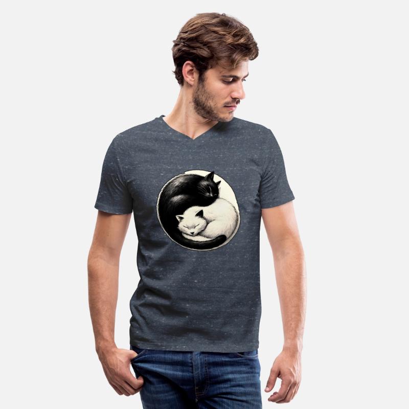 Yin and yang cats sleeping