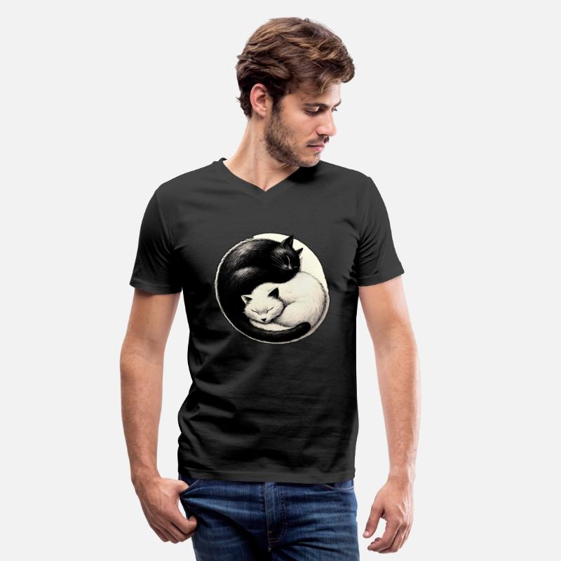 Yin and yang cats sleeping