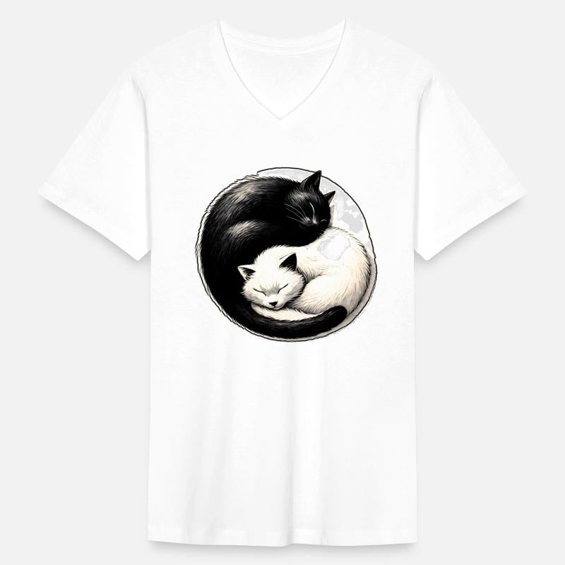 Yin and yang cats sleeping