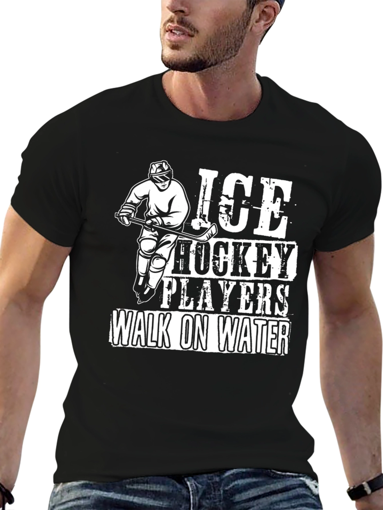 Ice Hockey Player T-Shirt - Walk on Water Tee