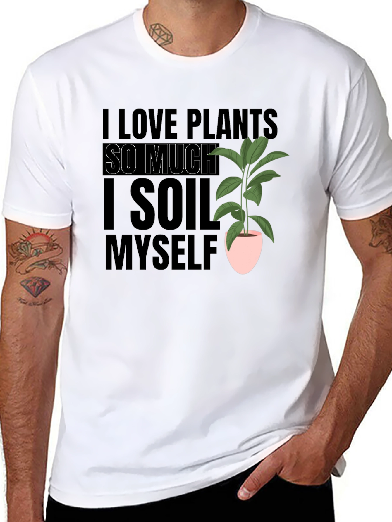 I Love Plants T-Shirt Funny Gardening Tee
