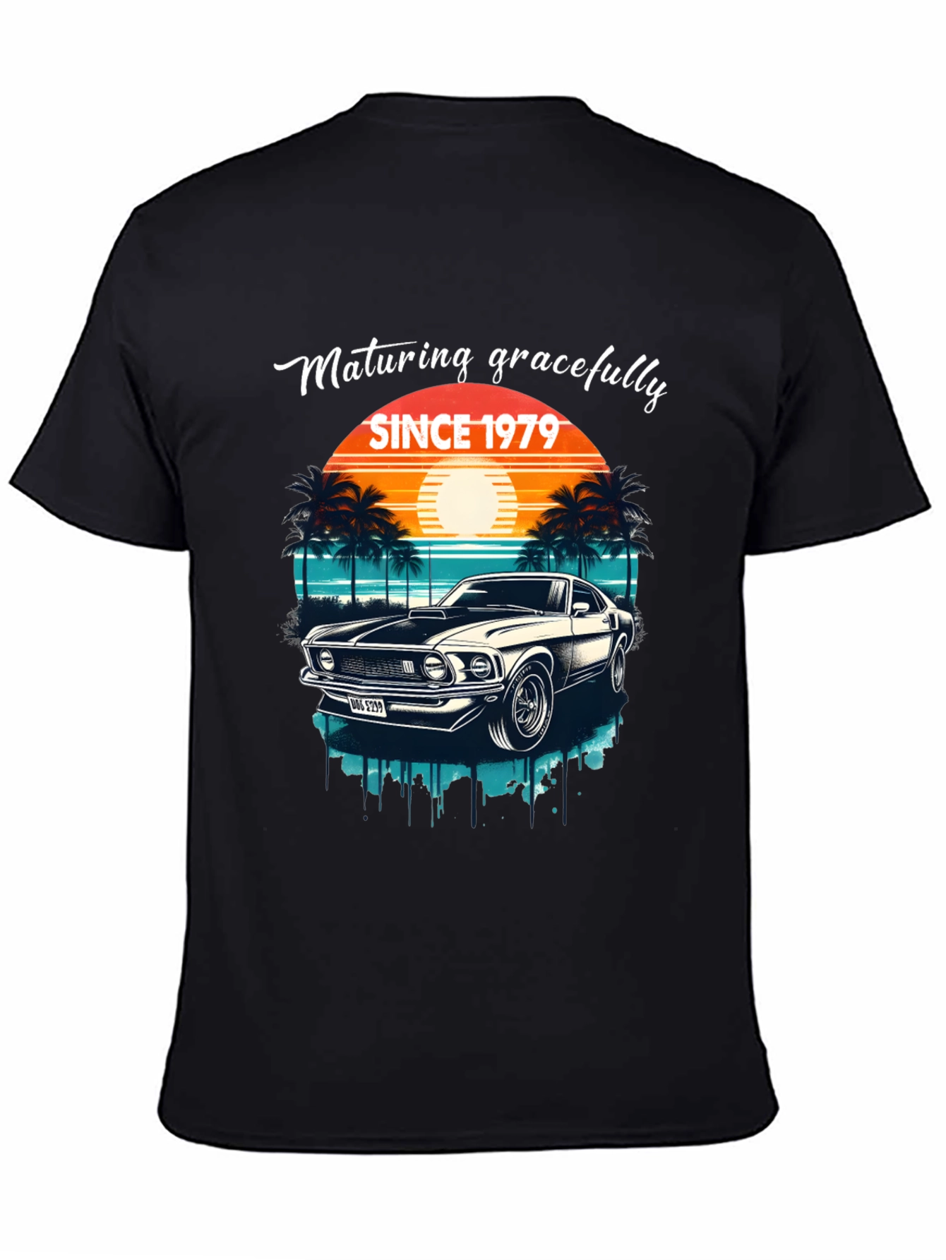 Maturing Gracefully Since 1979 Black T-Shirt