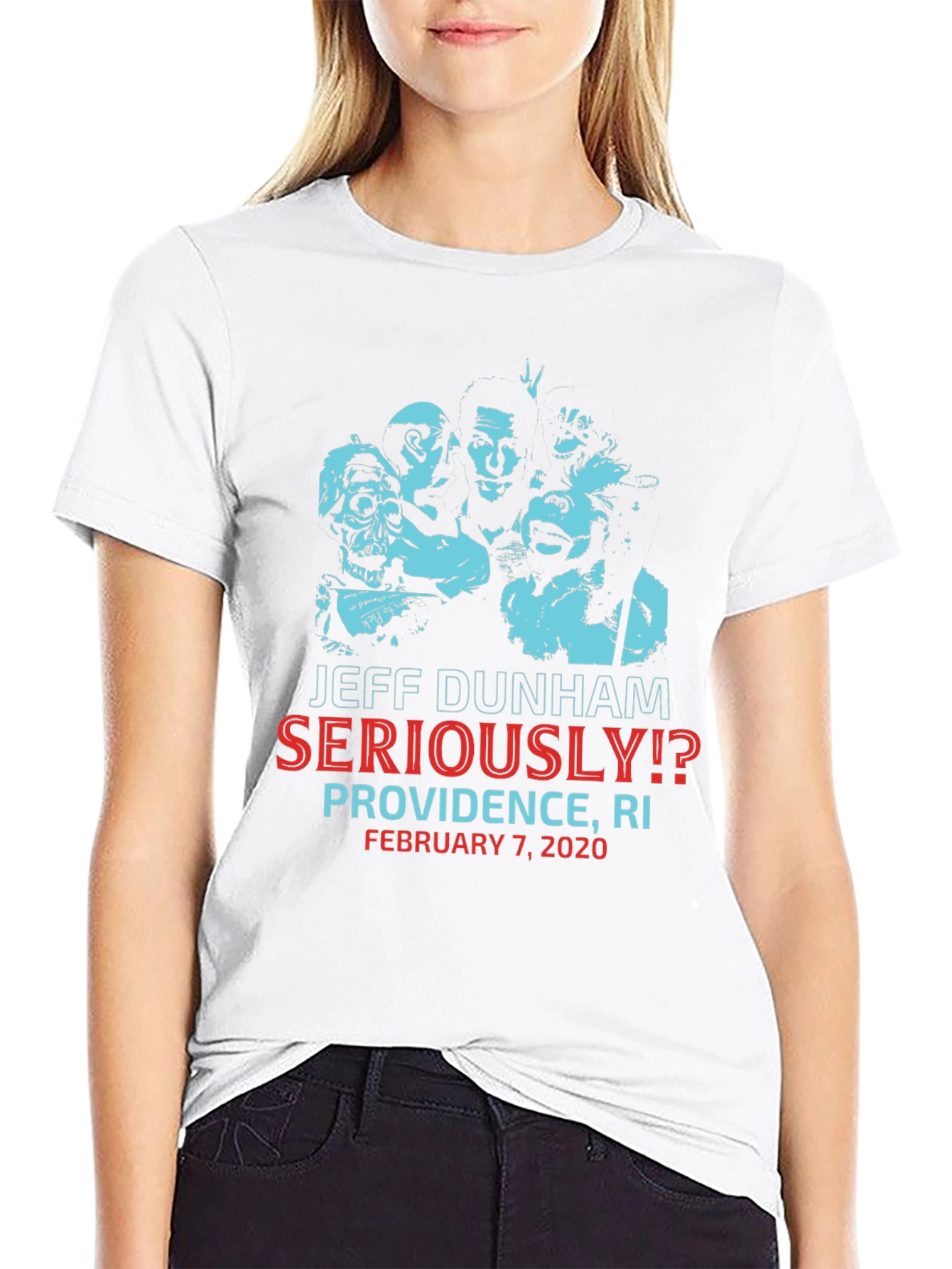 Jeff Dunham Seriously!? Providence RI Black Graphic T-Shirt