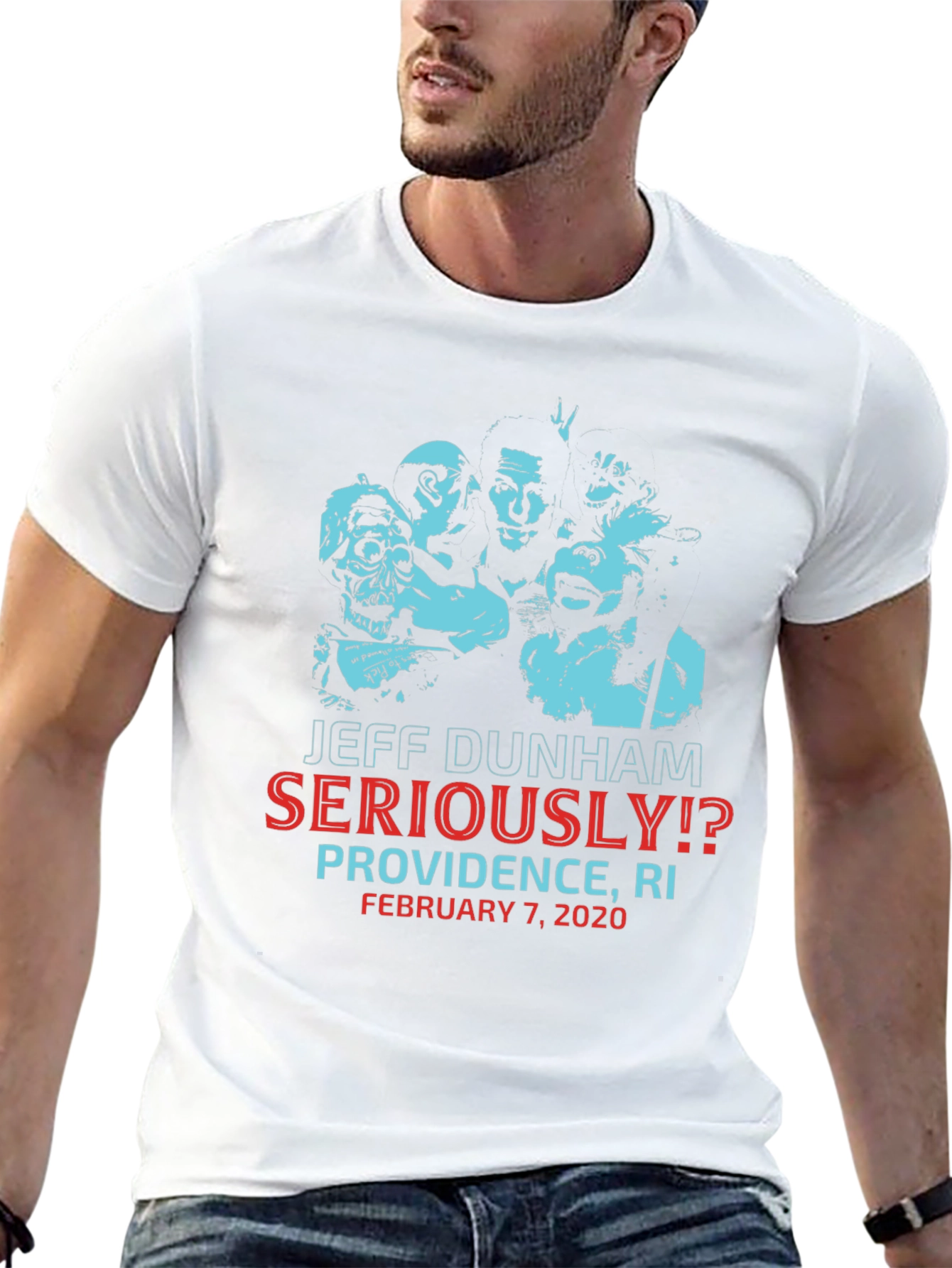 Jeff Dunham Seriously!? Providence RI Black Graphic T-Shirt