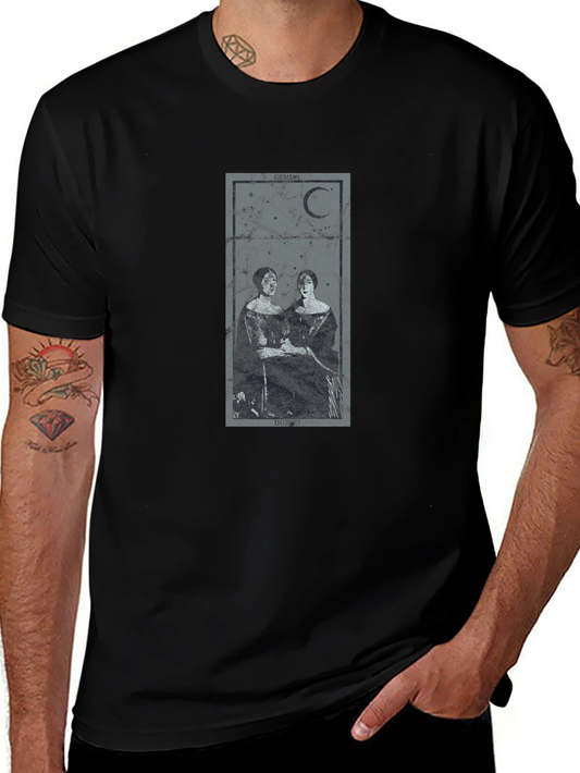 Gothic Moon Tarot T-Shirt - Dark Aesthetic Tee