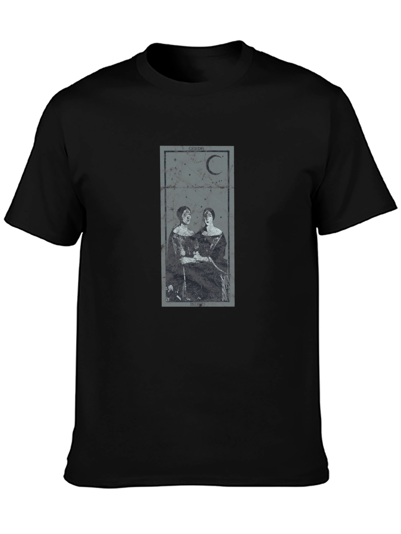 Gothic Moon Tarot T-Shirt - Dark Aesthetic Tee