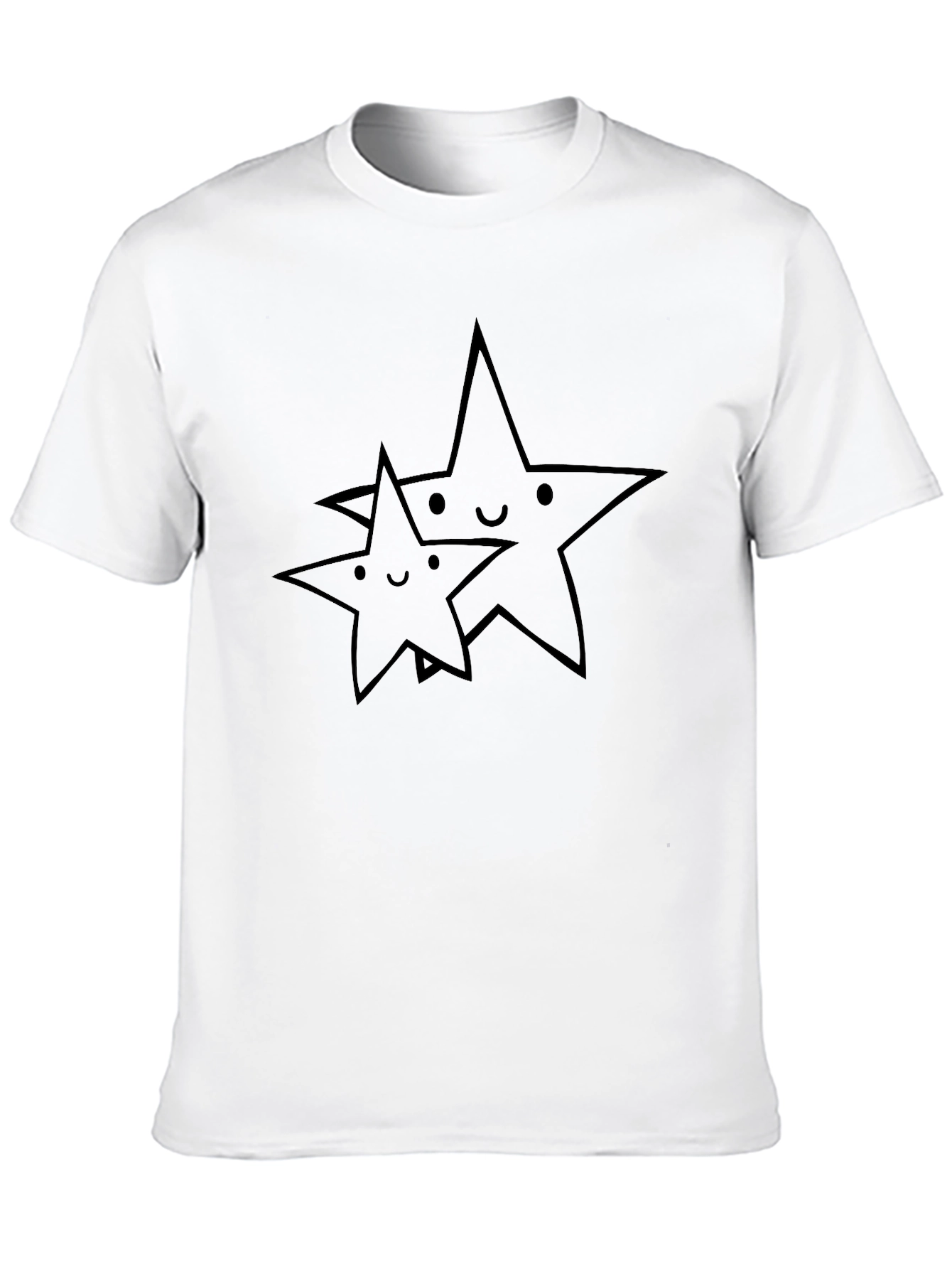 Cute Starry Duo Black T-Shirt