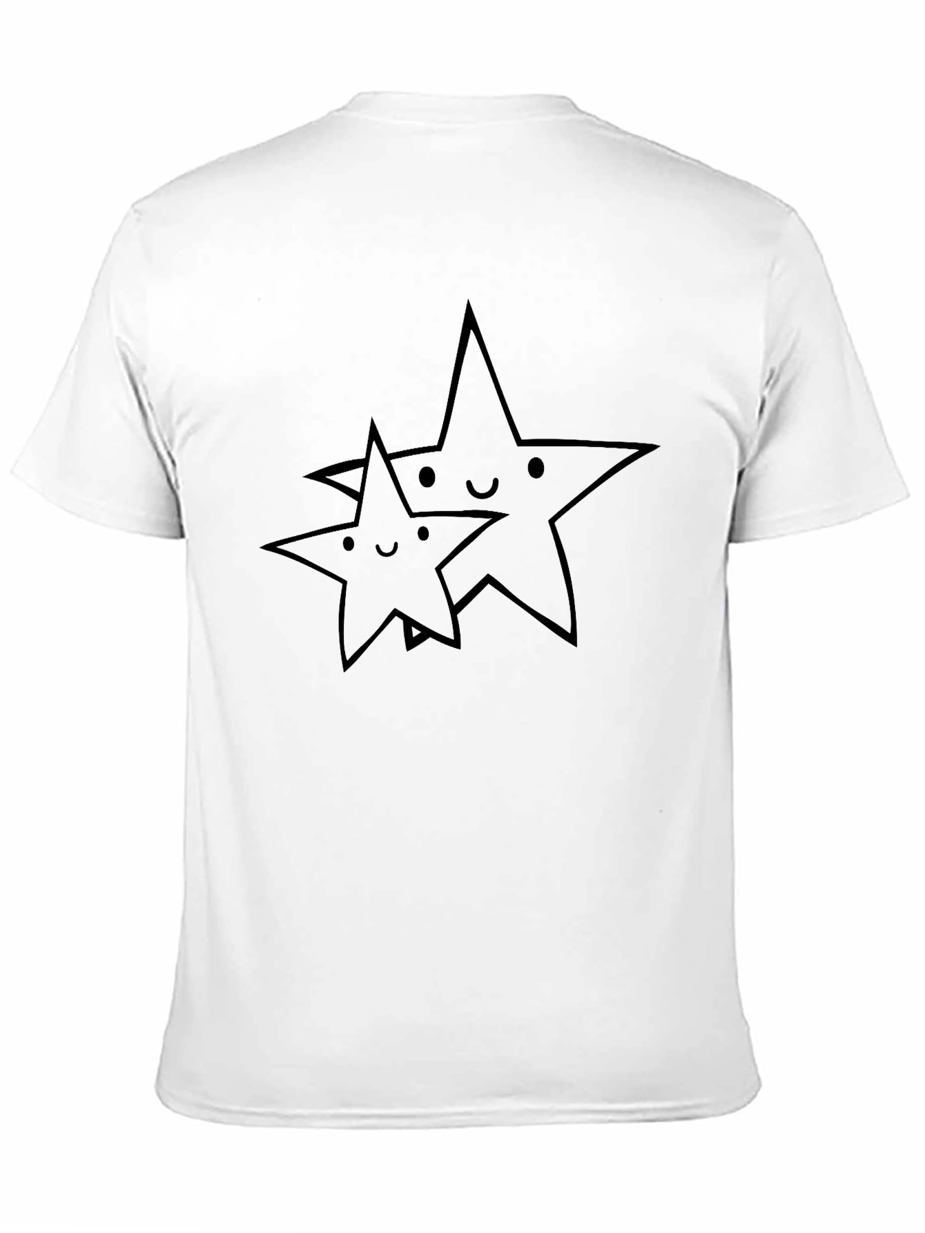 Cute Starry Duo Black T-Shirt