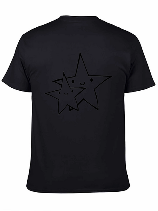 Cute Starry Duo Black T-Shirt