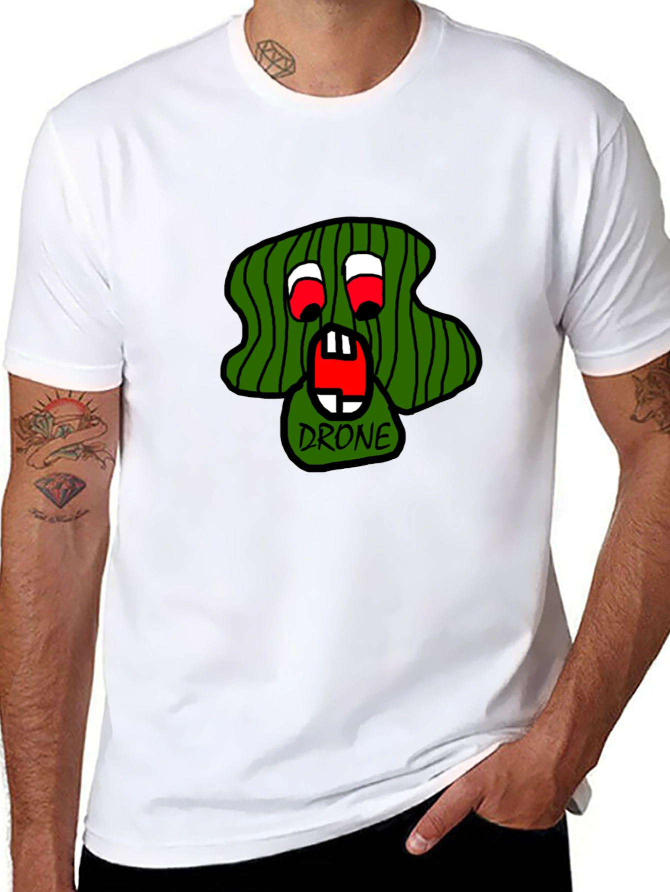 Drone Monster Graphic Tee - Black