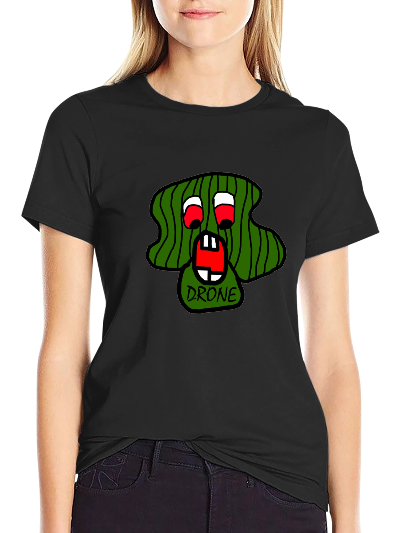 Drone Monster Graphic Tee - Black