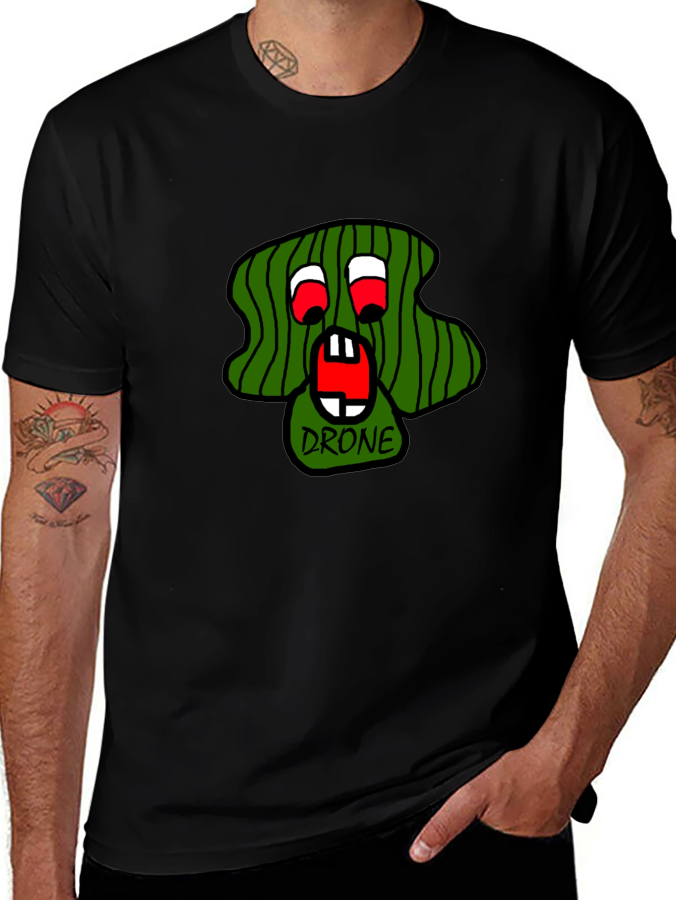 Drone Monster Graphic Tee - Black