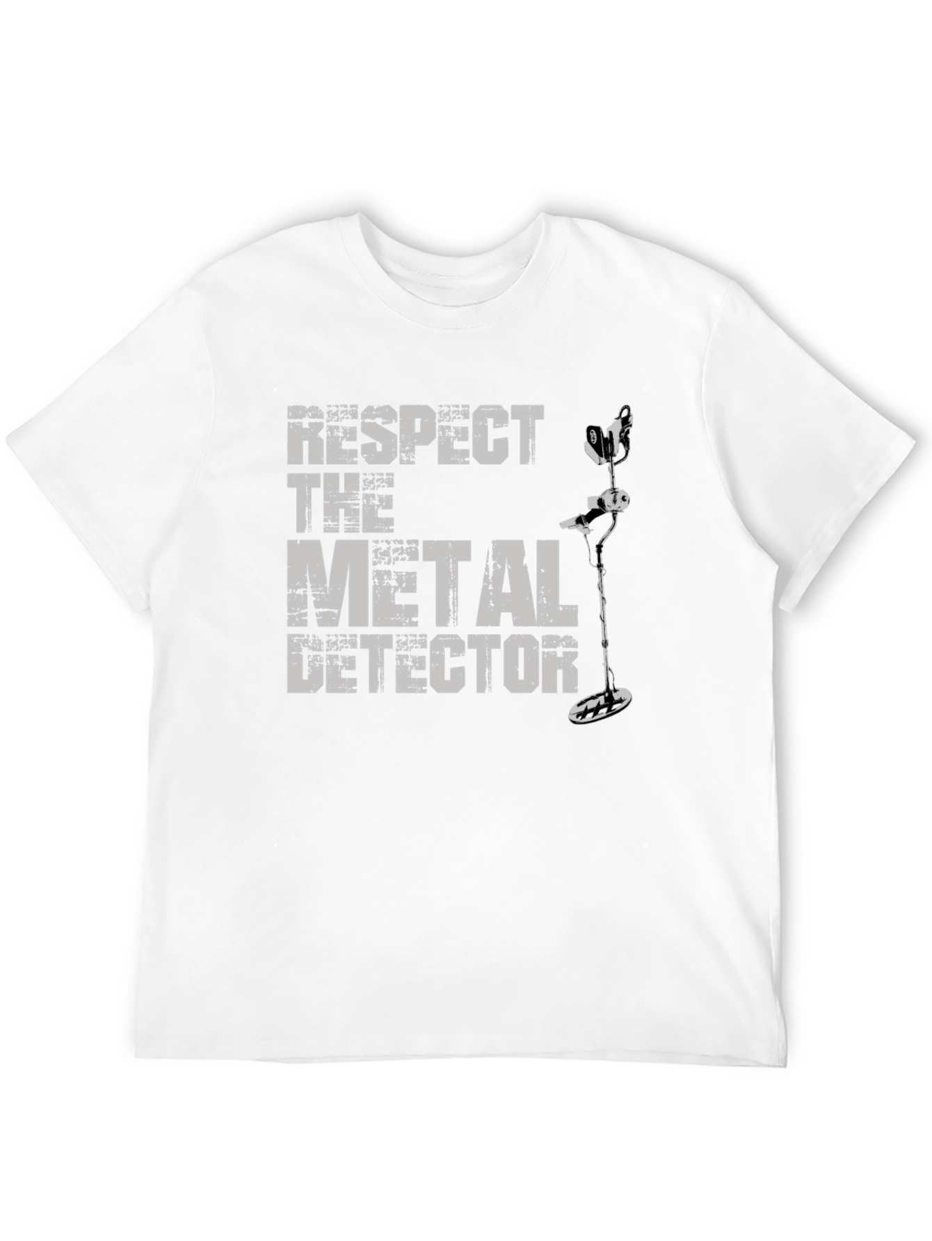 Respect The Metal Detector Graphic Tee - Black