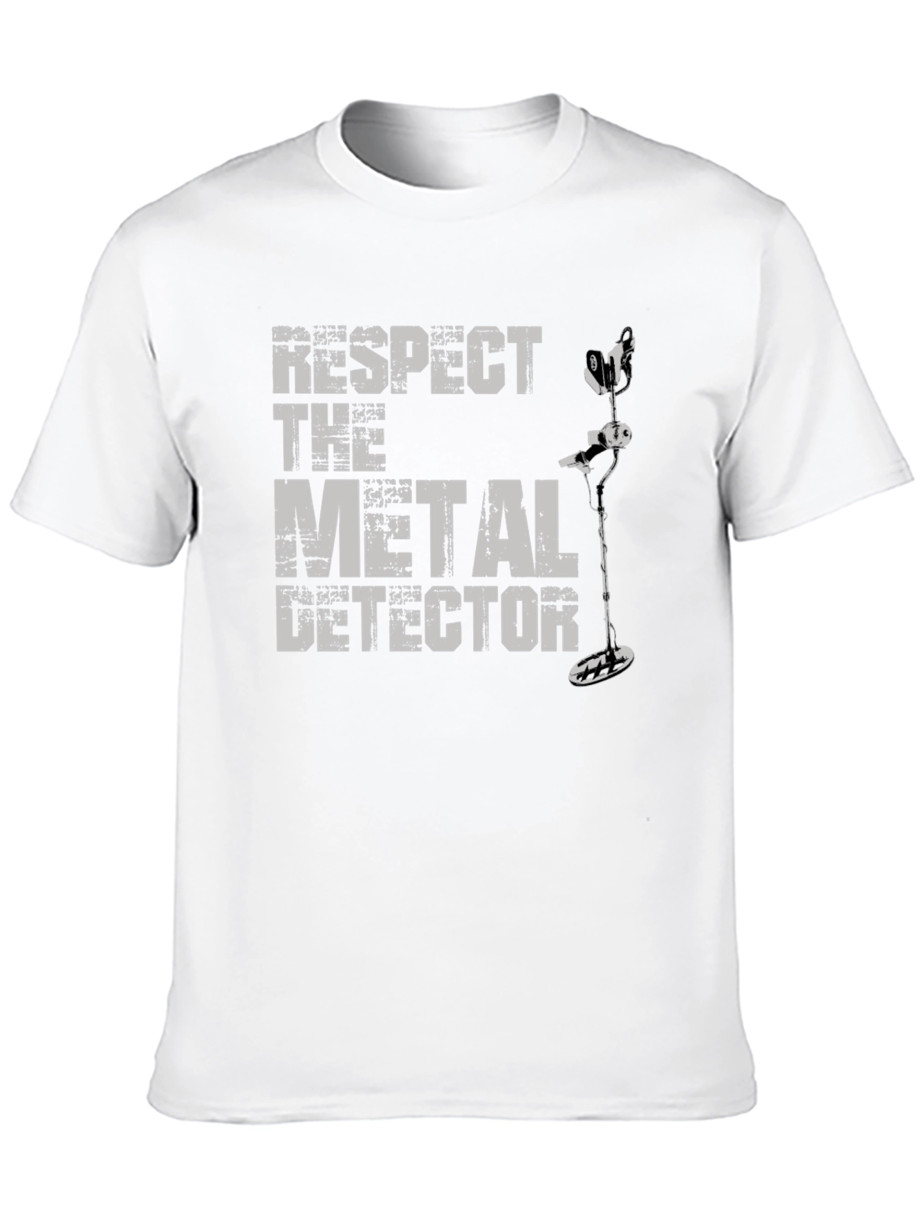 Respect The Metal Detector Graphic Tee - Black