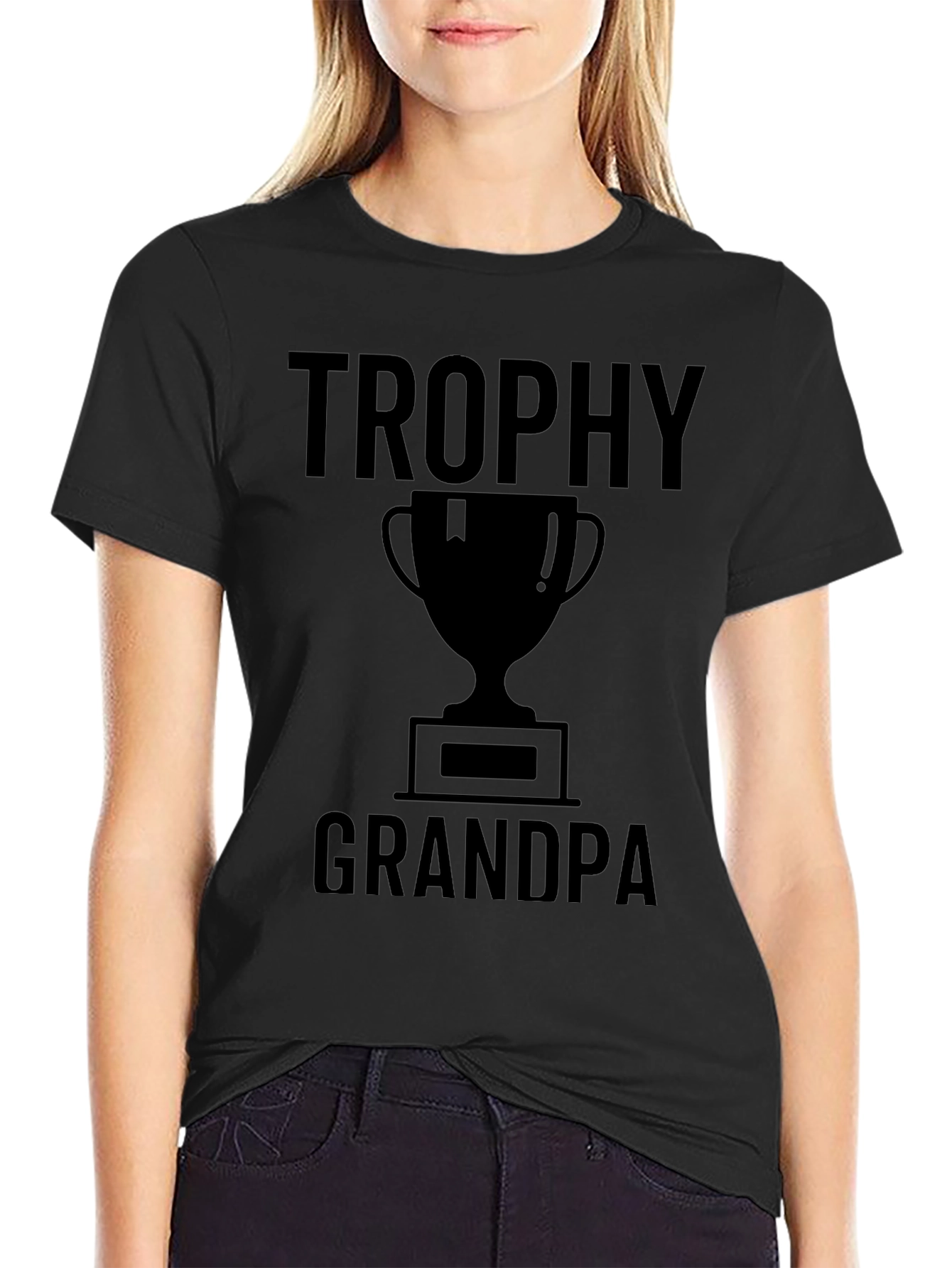 Trophy Grandpa Graphic Tee - Black