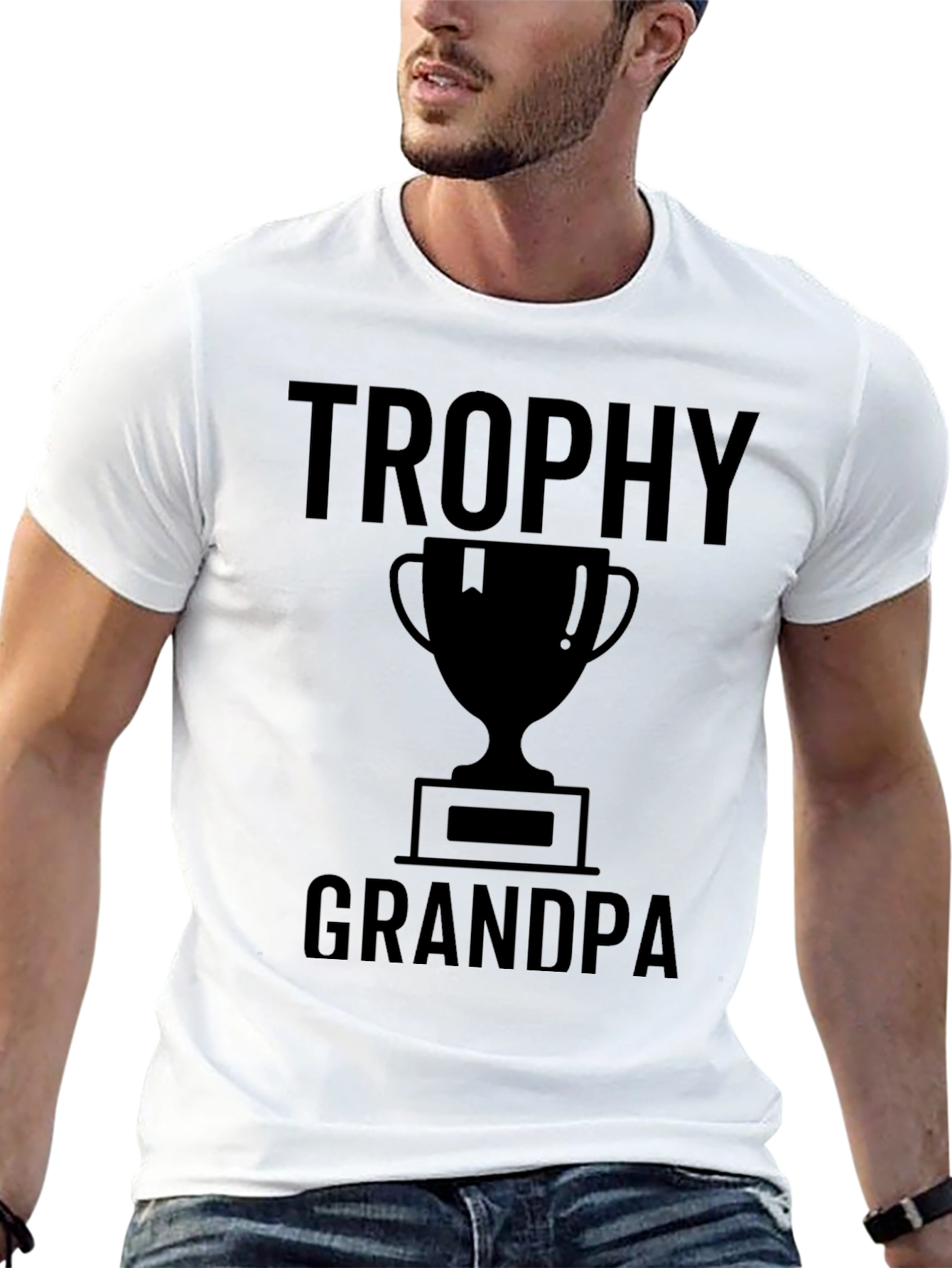 Trophy Grandpa Graphic Tee - Black