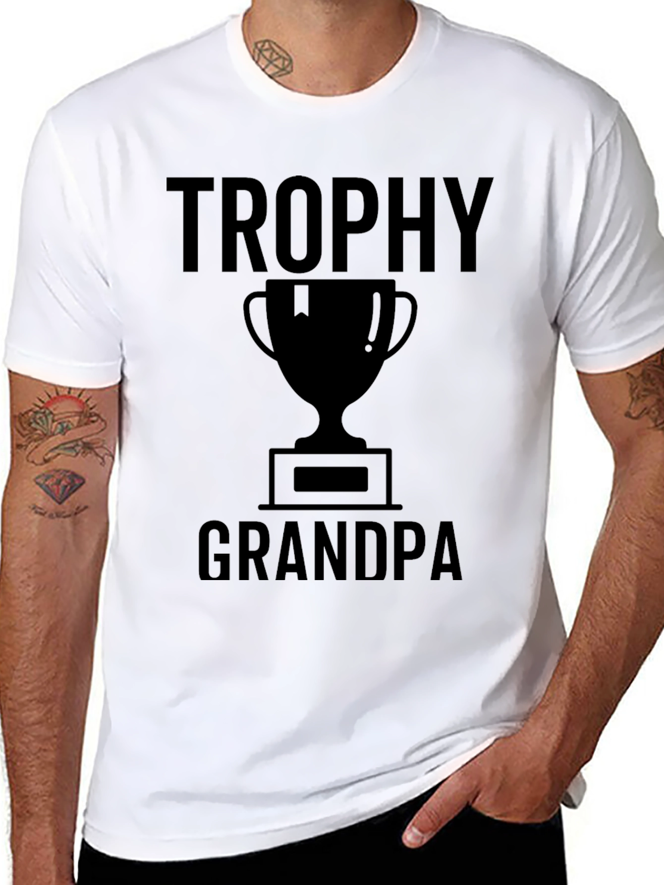 Trophy Grandpa Graphic Tee - Black