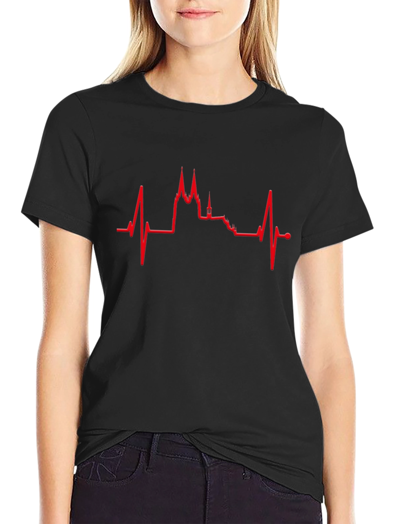 Heartbeat Prague Skyline T-Shirt