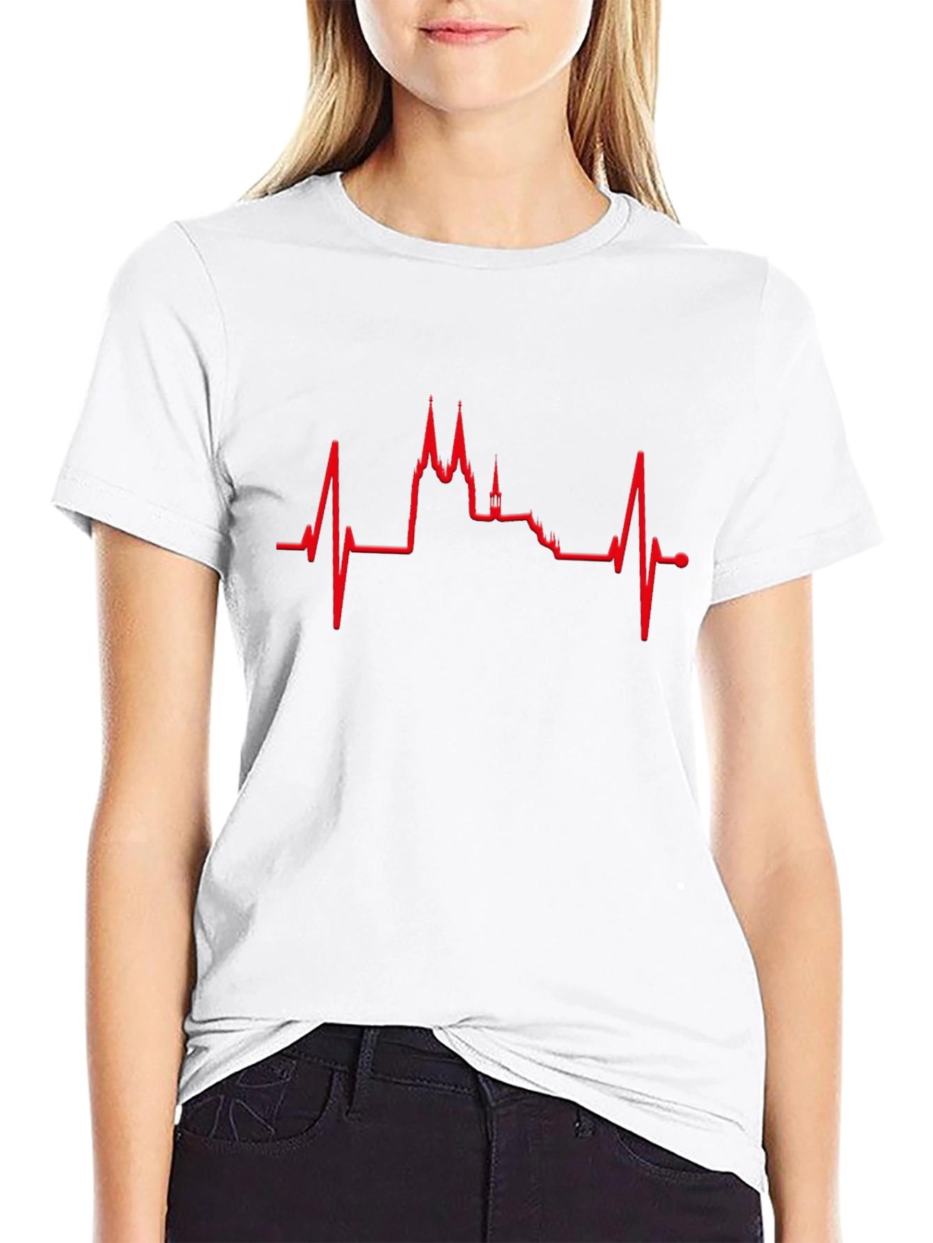 Heartbeat Prague Skyline T-Shirt