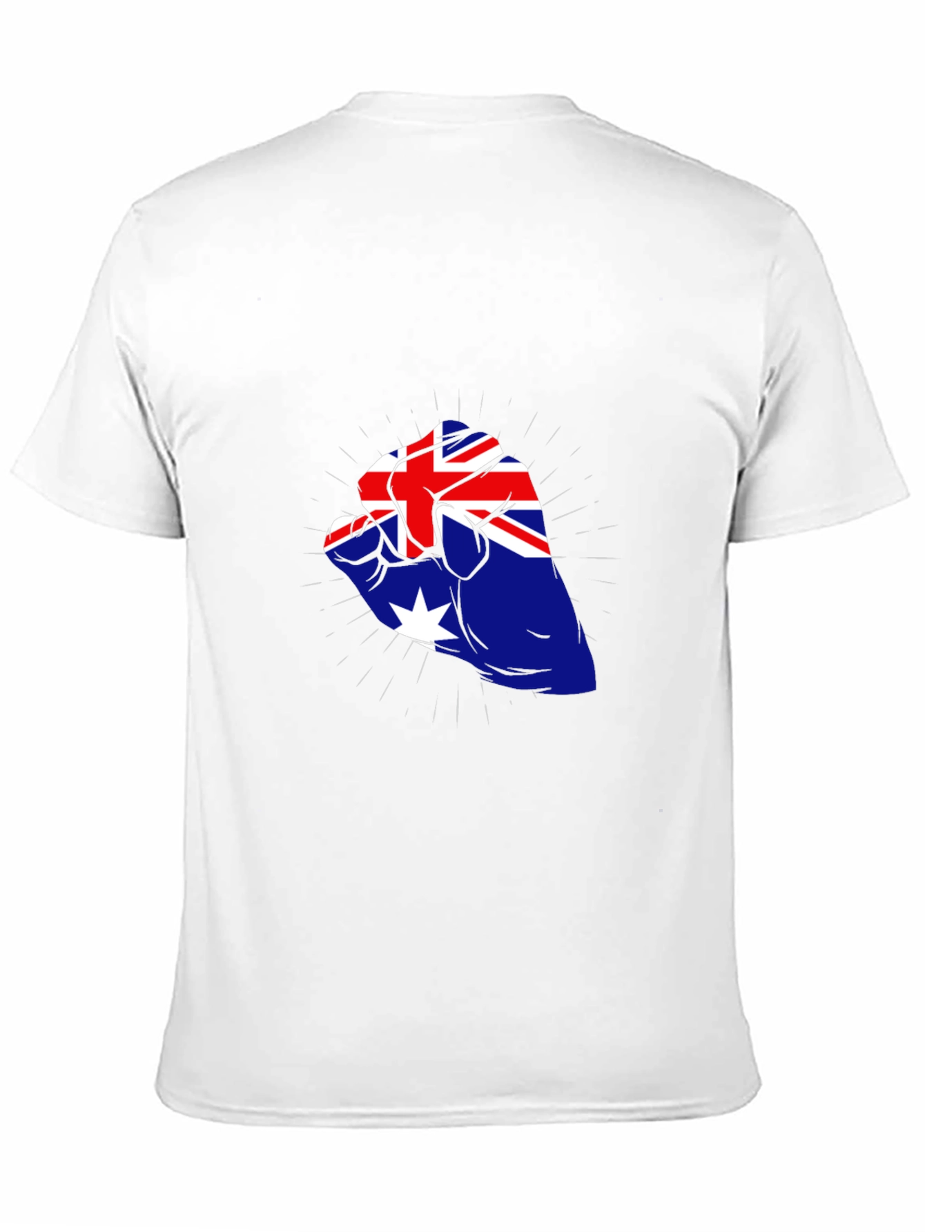 Australia Flag Fist Black T-Shirt