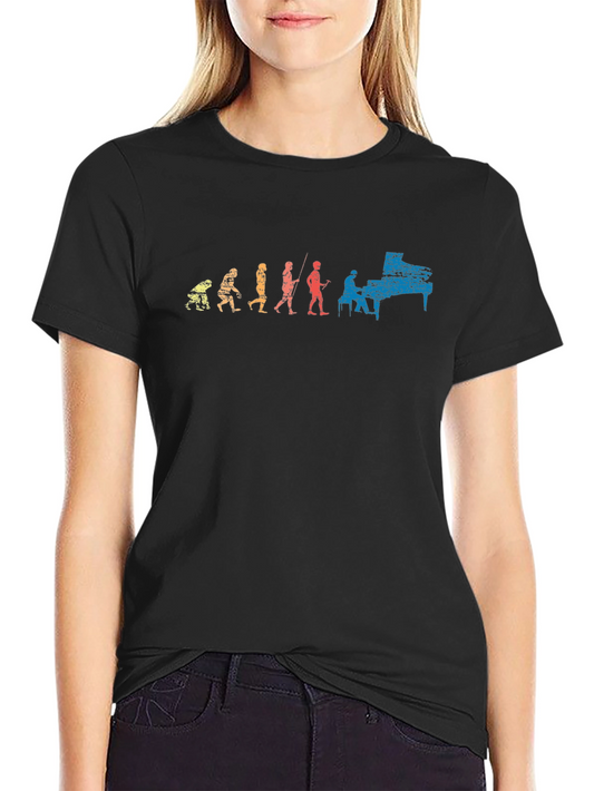 Evolution of Piano T-Shirt - Musicians Style