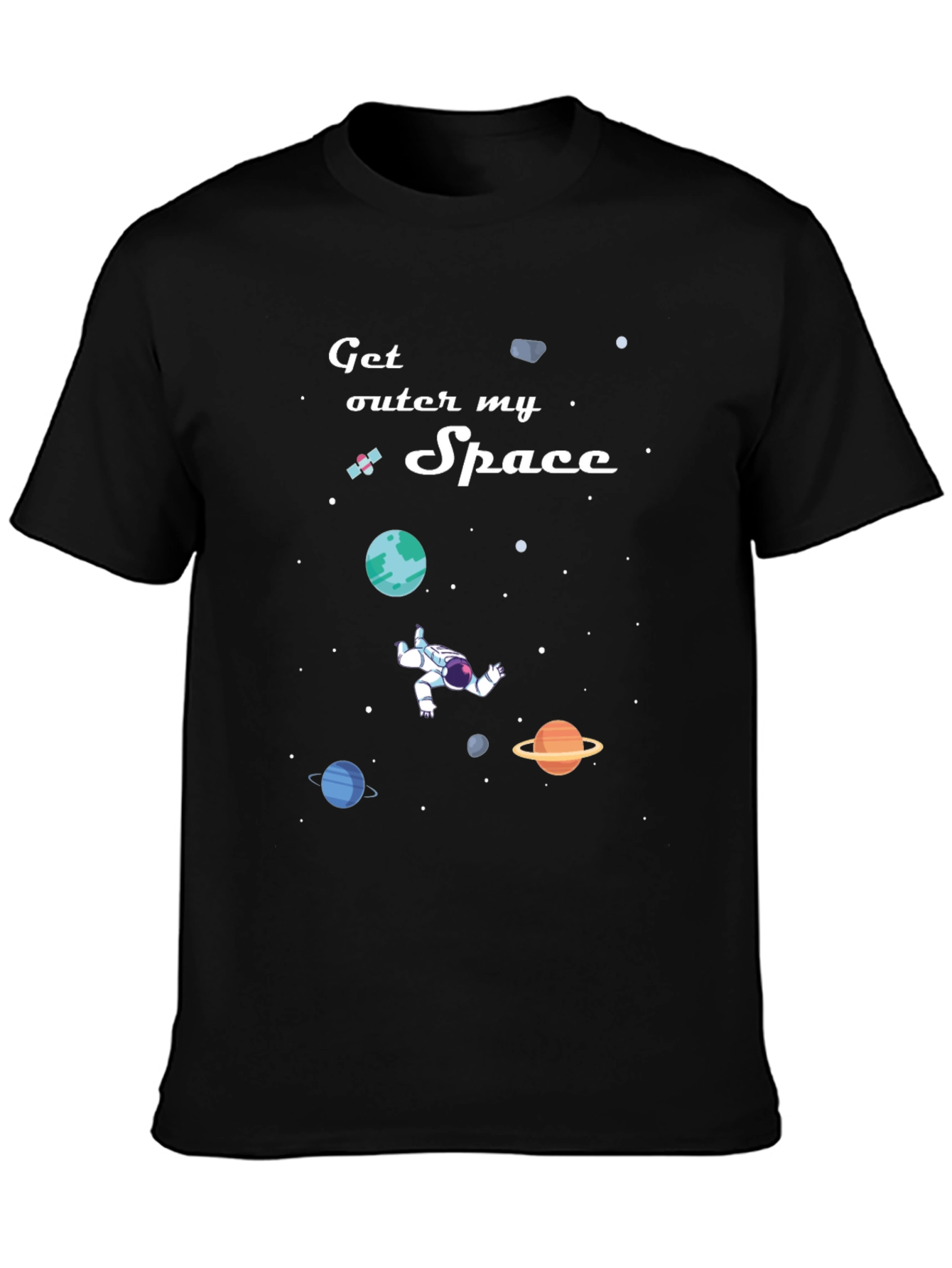 Get Outer My Space T-Shirt: Astronaut & Planets Design