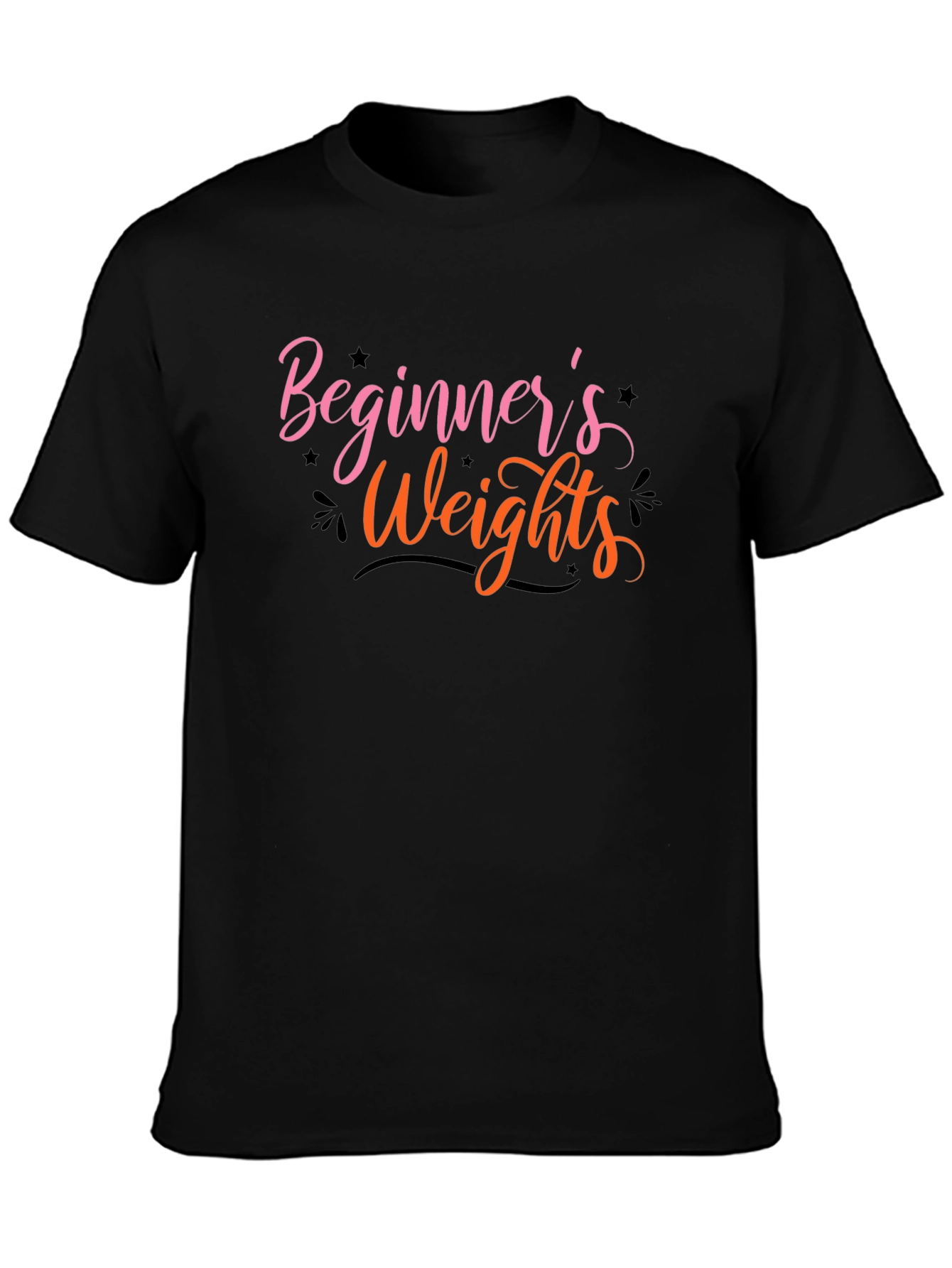 Beginners Weights T-Shirt - Black Cotton