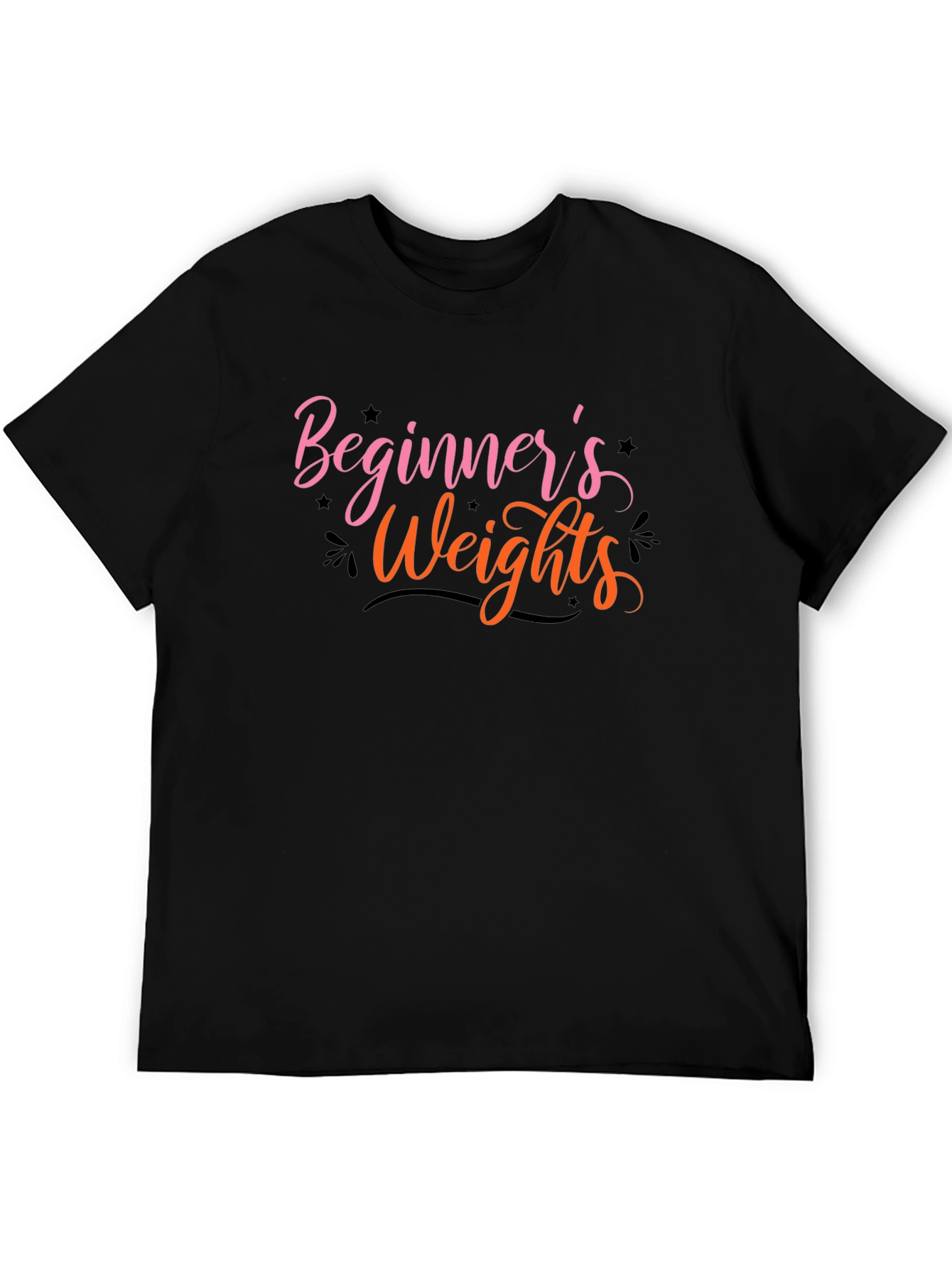 Beginners Weights T-Shirt - Black Cotton