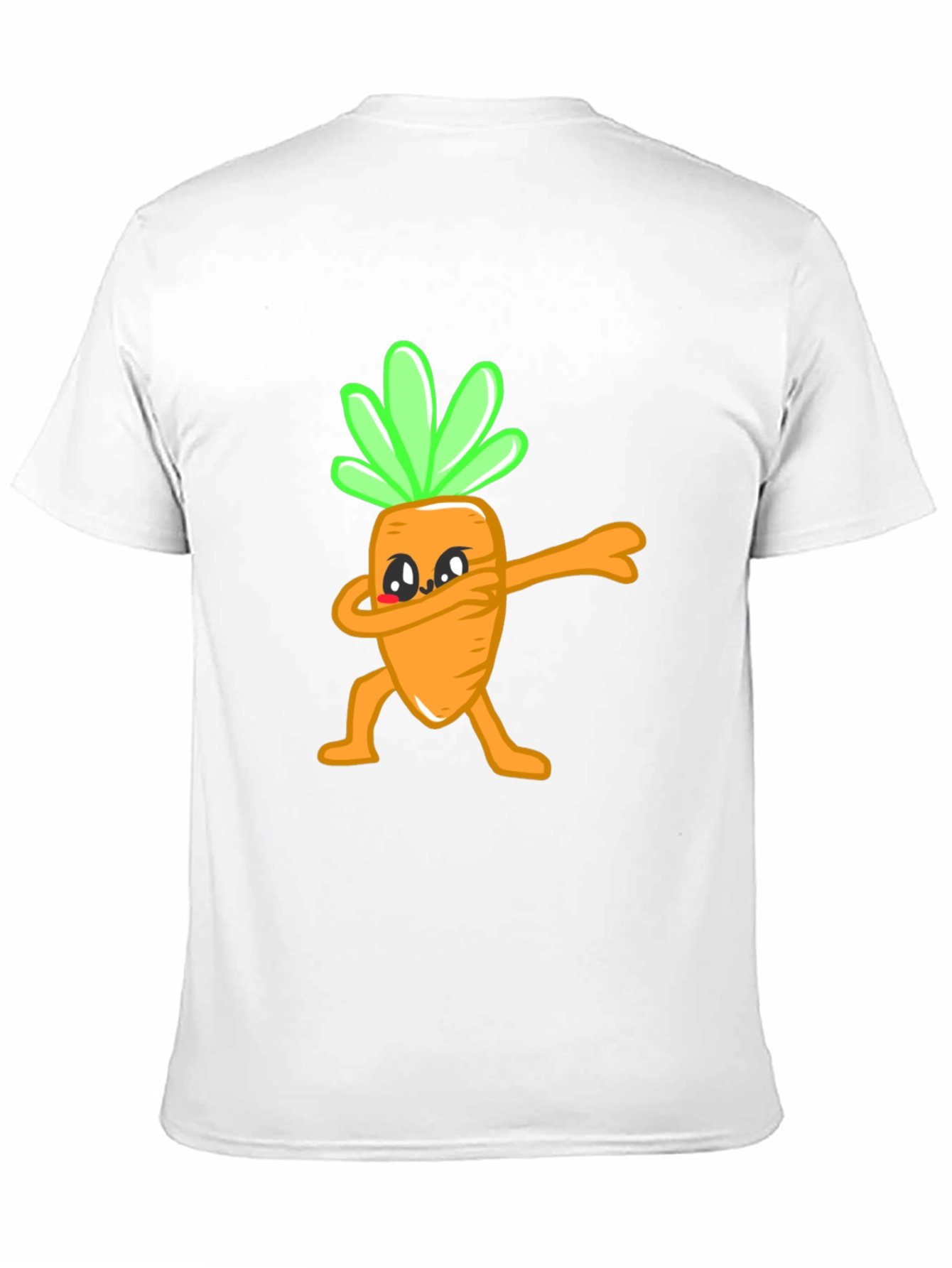 Funny Dabbing Carrot Graphic Tee - Black Cotton T-Shirt