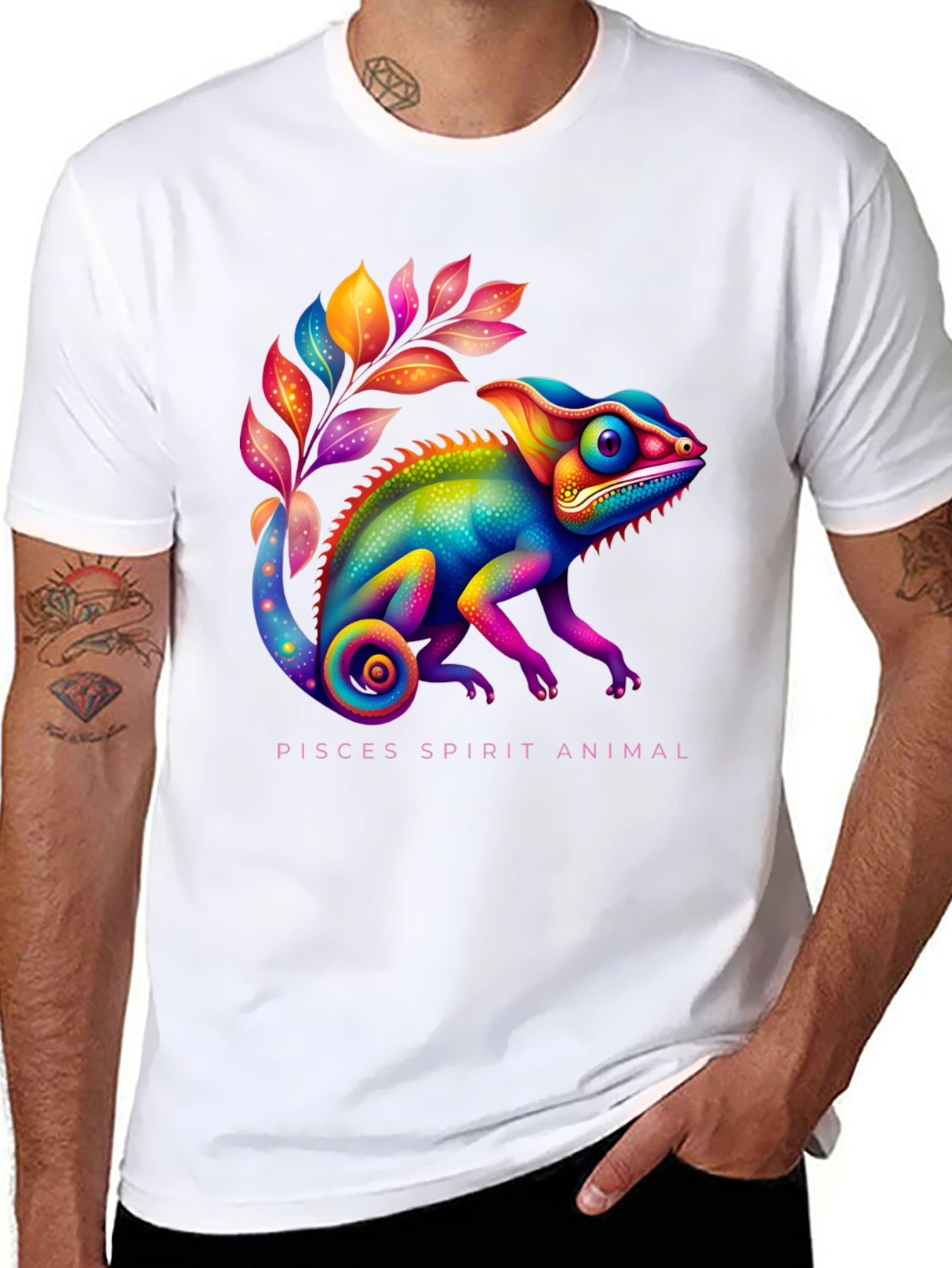Pisces Chameleon Spirit Animal T-Shirt