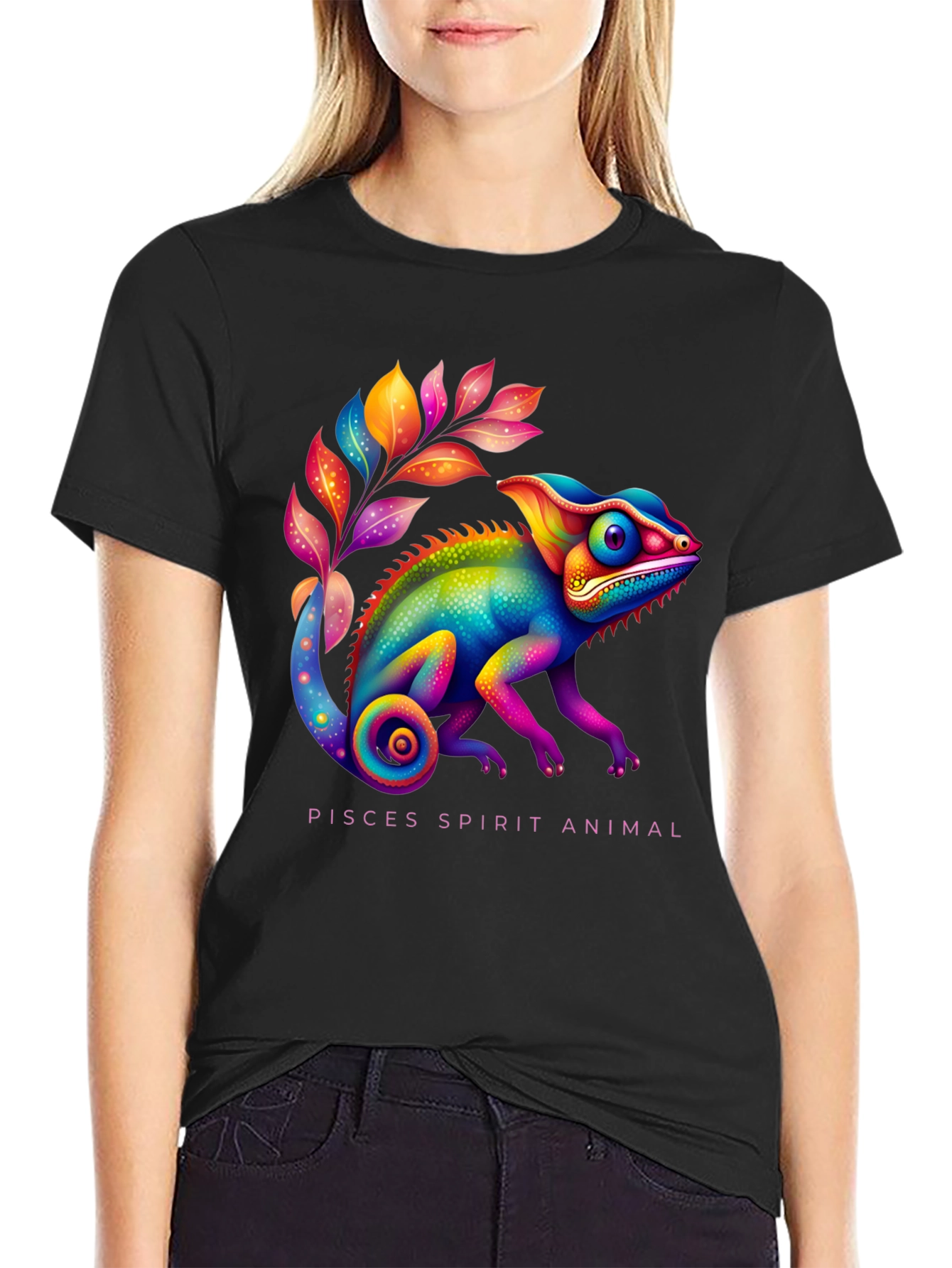 Pisces Chameleon Spirit Animal T-Shirt